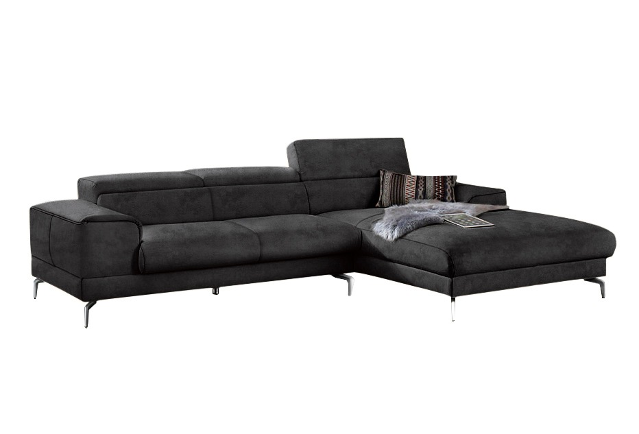 W.SCHILLIG Ecksofa »piedroo, Designsofa mit tollem Sitzkomfort, bequem und elegant, L-Form«, Kopfteilverstellung, wahlweise mit Sitztiefenverstellung, Breite 303cm