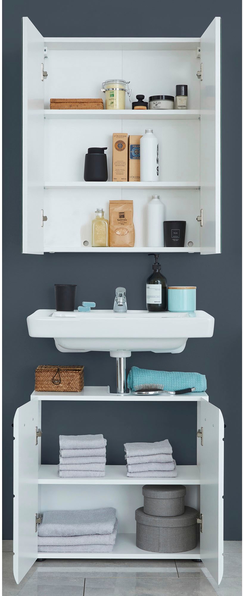 welltime Badmöbel-Set »Sovana« Set, 2 Stk. tlg.