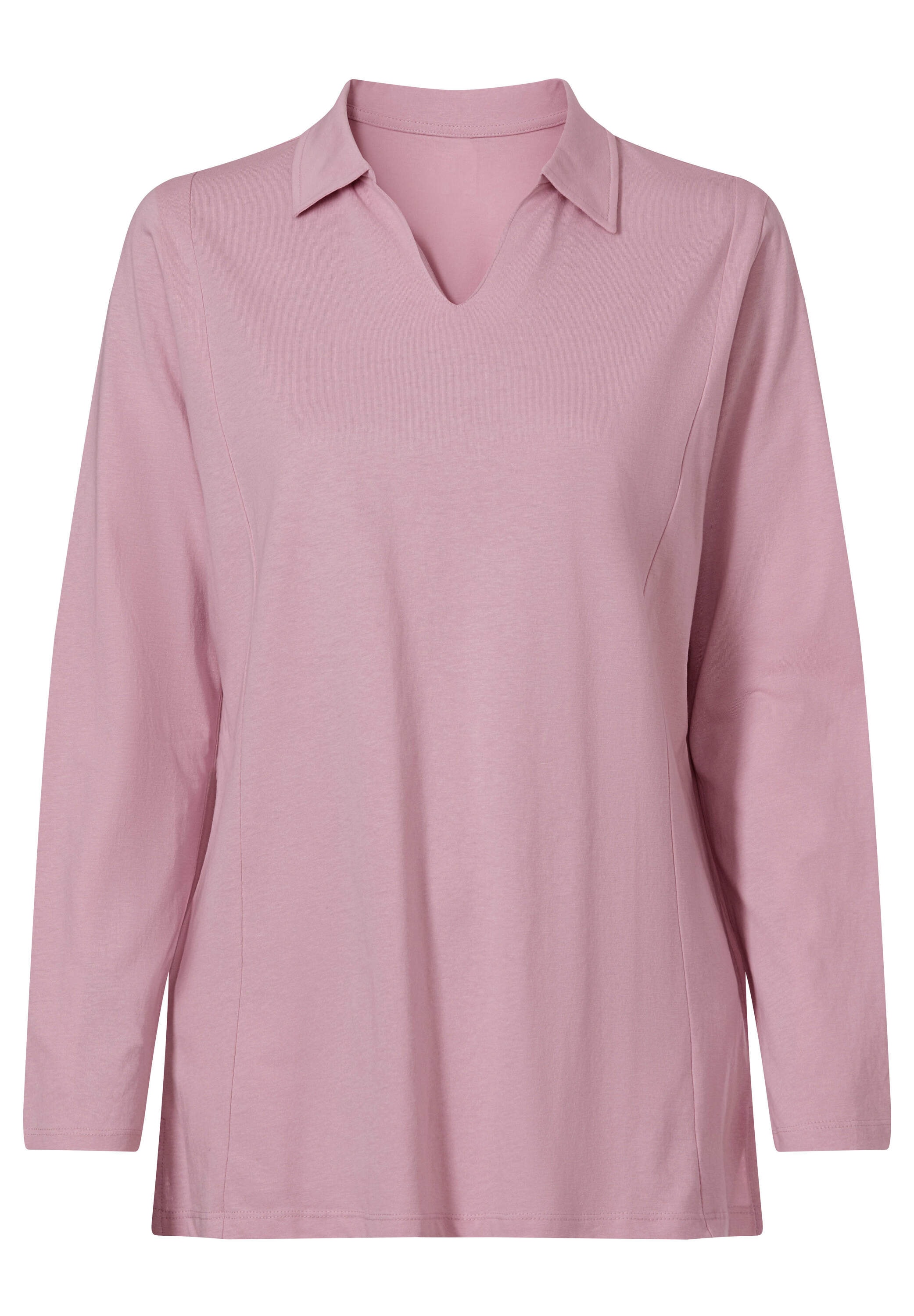 Sieh an! Longshirt »Poloshirt Poloshirt mit Seitenschlitzen«