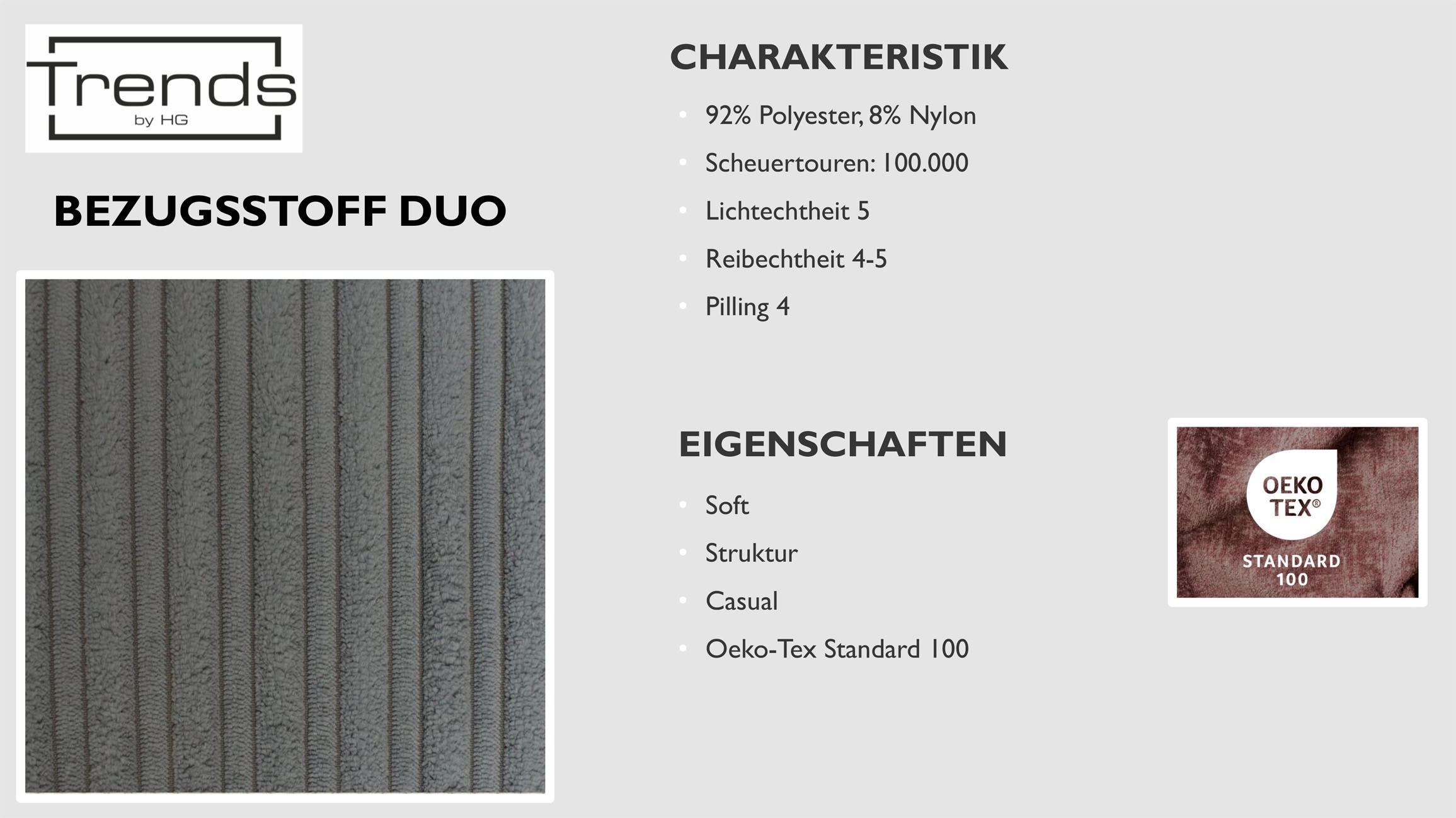 Trends by HG Big-Sofa »Conor XXL, B: 312cm, Liegefläche: 138x 238cm, in Cord und Velours« mit Schlaffunktion und Bettkasten