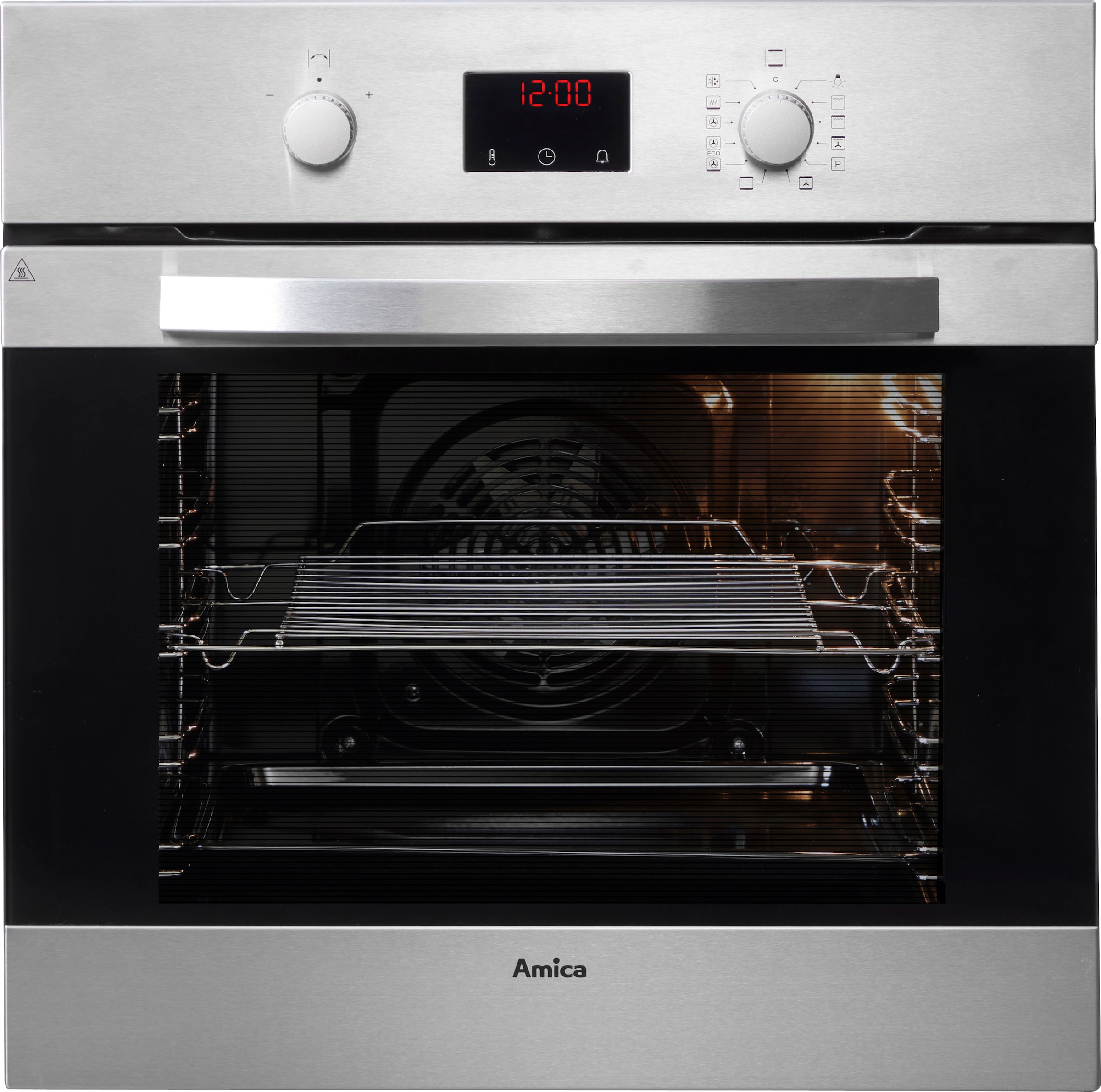 Amica Backofen  »10223.3eEHiTsrPrDJX EBP 13624 E«, mit Teleskopauszug nachrüstbar, Pyrolyse-Selbstreinigung