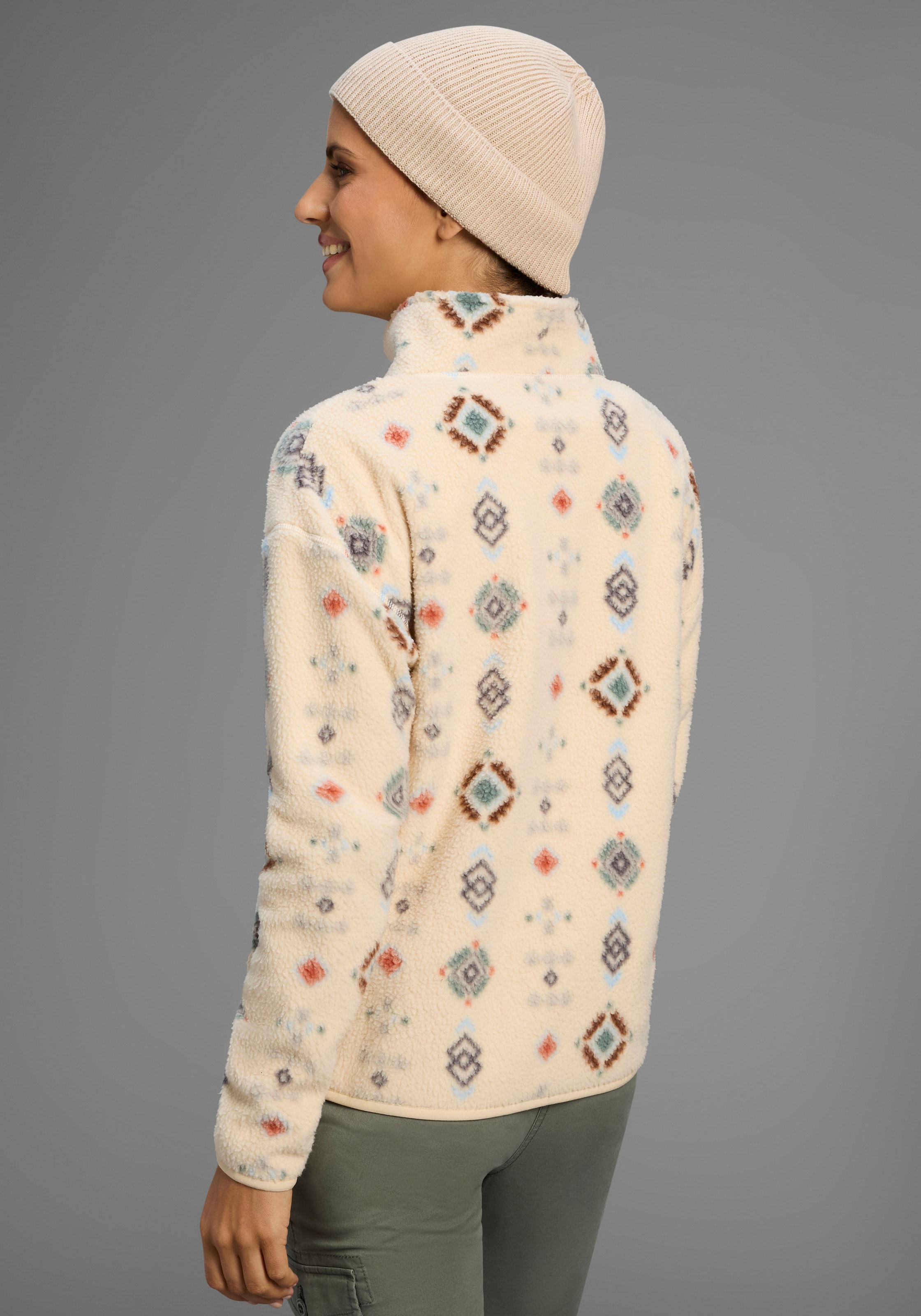 KangaROOS Fleecepullover , aus kuscheligem Sherpa Fleece, Half-zip
