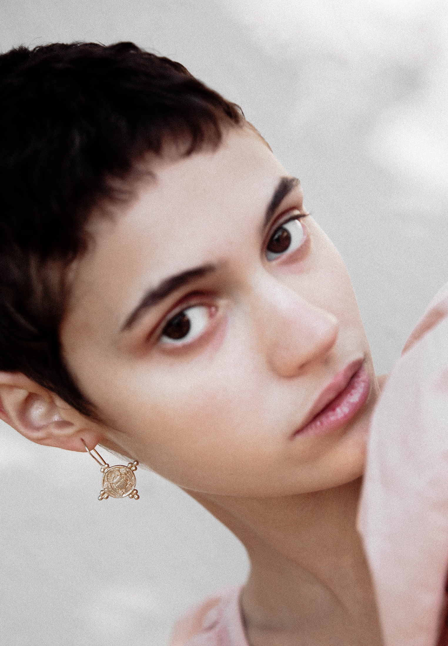 HAZE & GLORY Paar Ohrhänger »Ohrringe Münze Antik - Skarabäus 925 Silber«