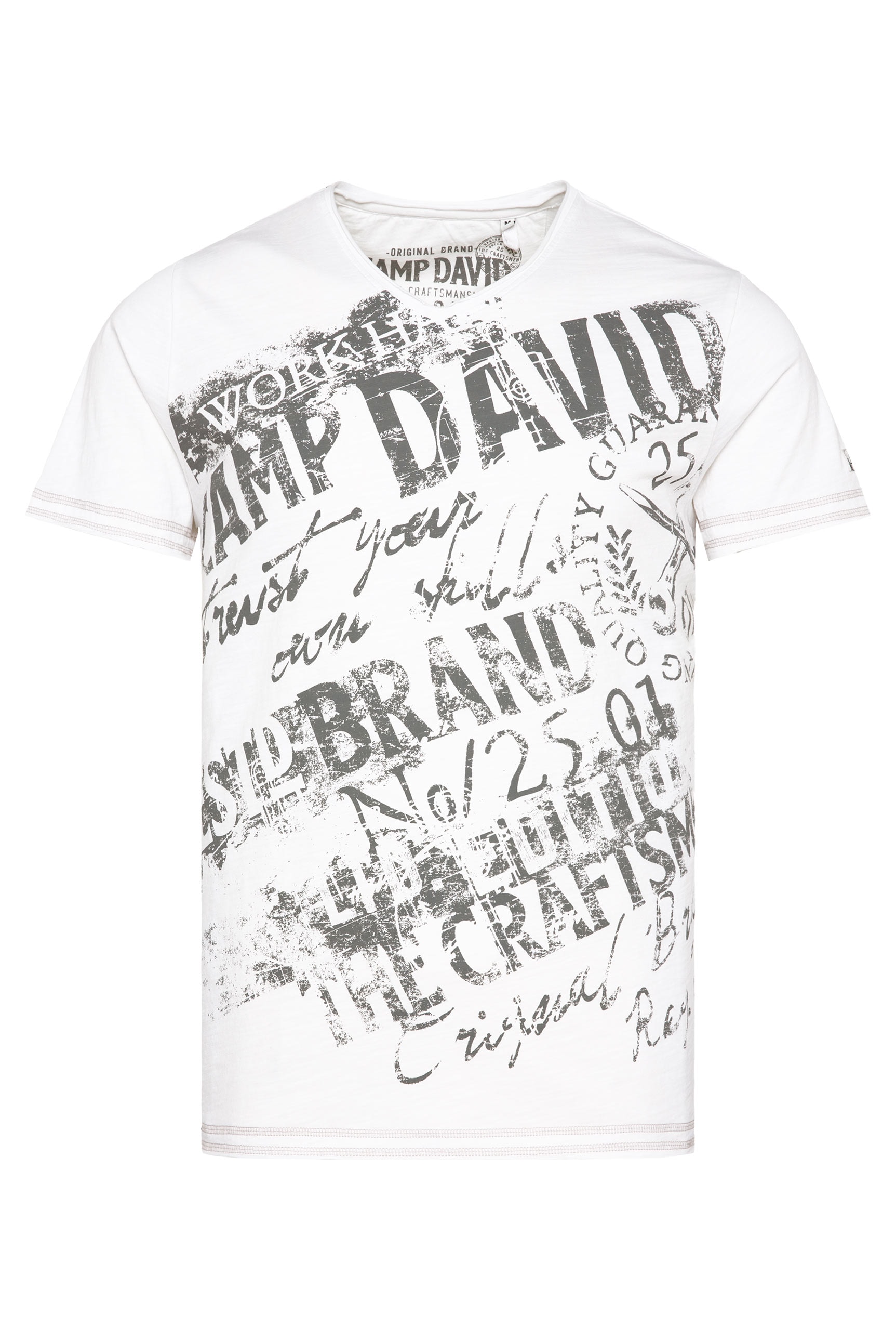 CAMP DAVID T-Shirt, mit Marken-Schriftzug auf der Front