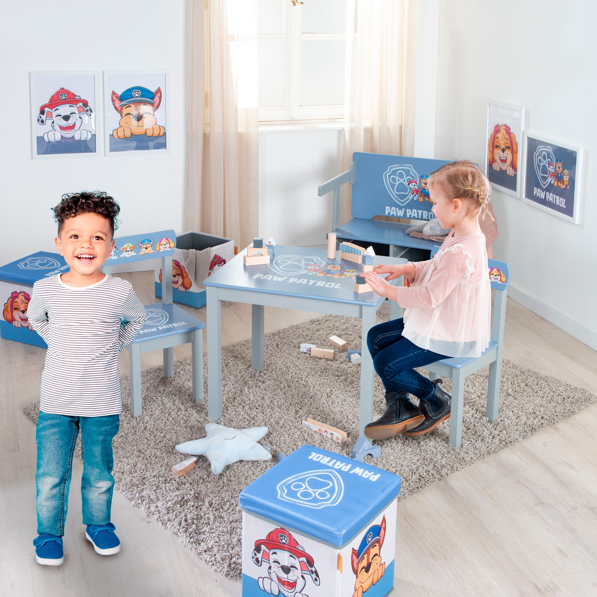 roba® Kindersitzgruppe »Paw Patrol«, (Set), mit Tisch und 2 Kinderstühlen