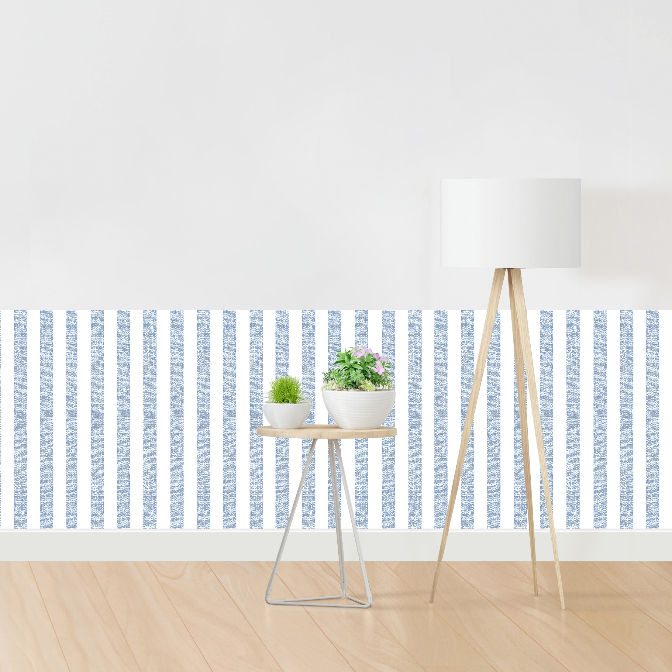 queence Bordüre »Wandbordüre Hellblau 250x90cm« Nadelstreifen | Streifen | bedruckt | gestreift | mehrfarbig | natürlich | seidenmatt glatt