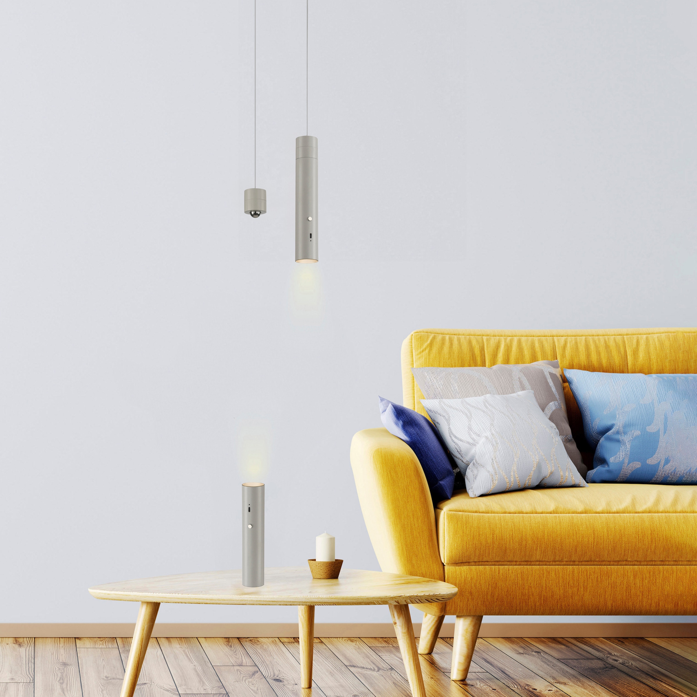 JUST LIGHT Pendelleuchte »ATTACH« LED-Modul 1 Stk. Warmweiß Akkuleuchte, mobile Lichtlösung, Taschenlampe