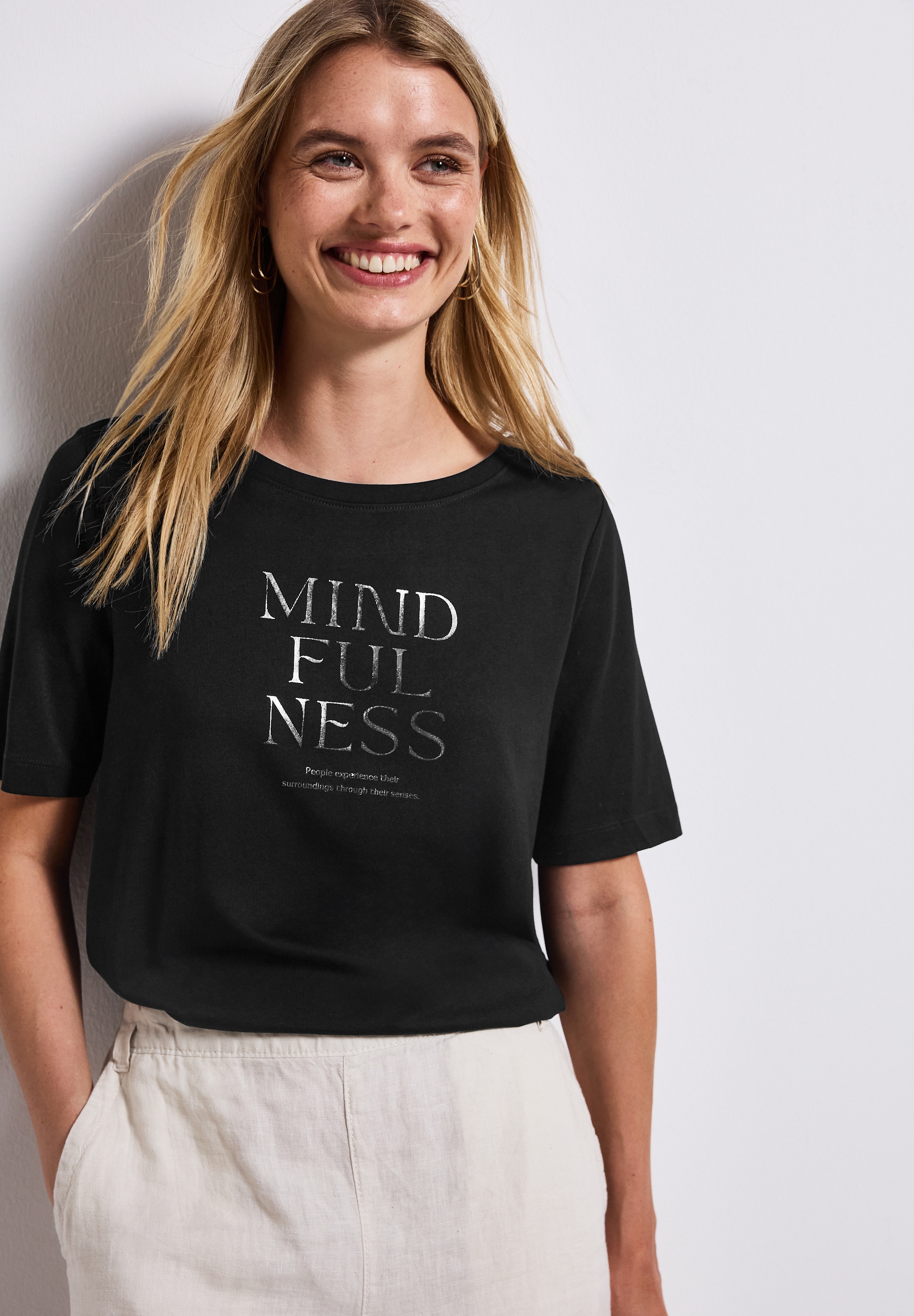 STREET ONE T-Shirt, mit Schriftzug