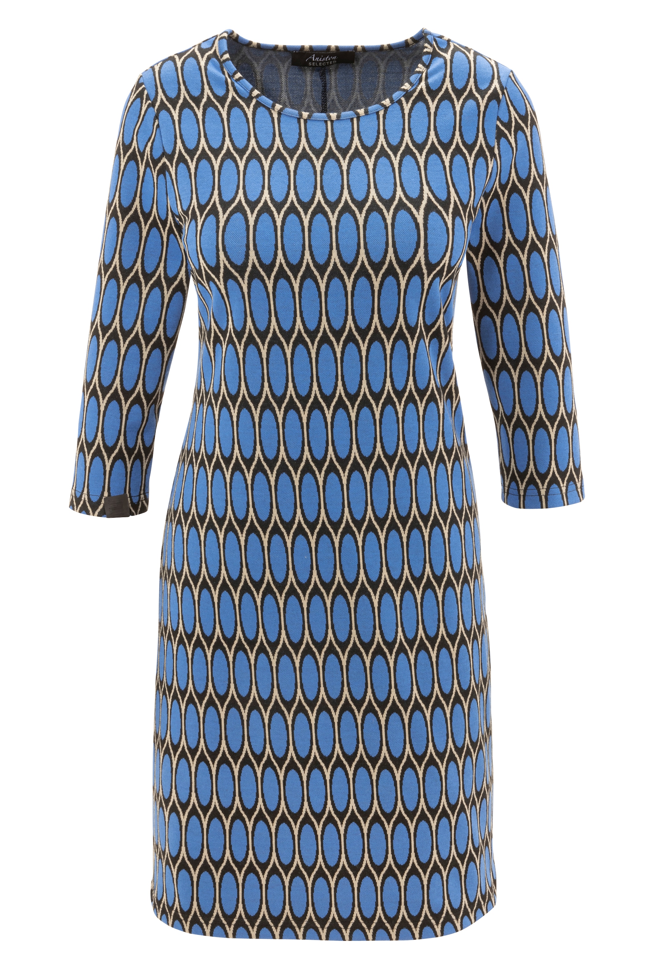 Aniston SELECTED Jerseykleid, aus Jacquard mit Retro-Muster bei ♕