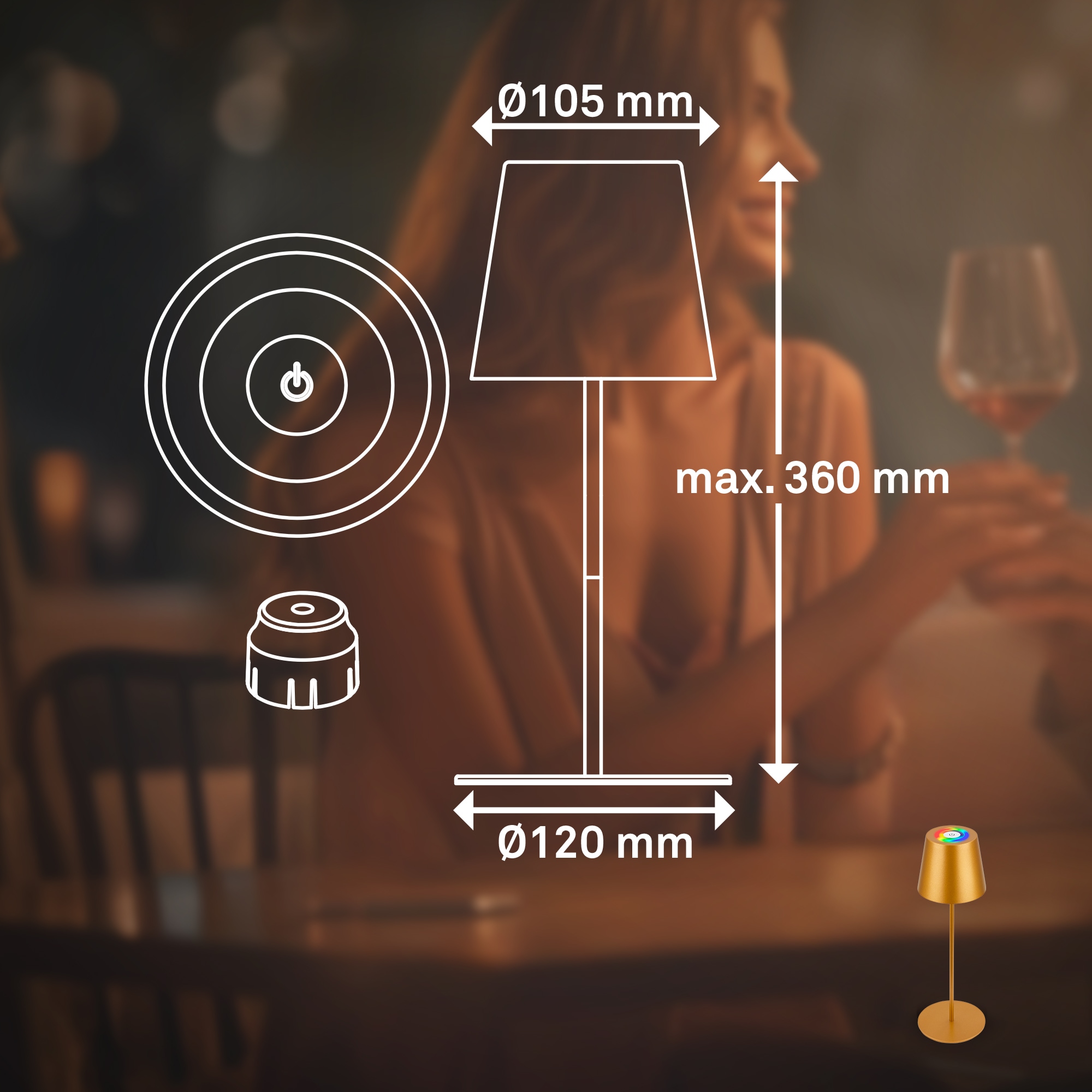 Briloner Leuchten LED Tischleuchte »CALIDA«
