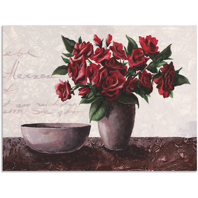 Artland Wandbild »Rosen«, Vasen & Töpfe, (1 St.), als Alubild,  Leinwandbild, Wandaufkleber oder Poster in versch. Größen bequem kaufen