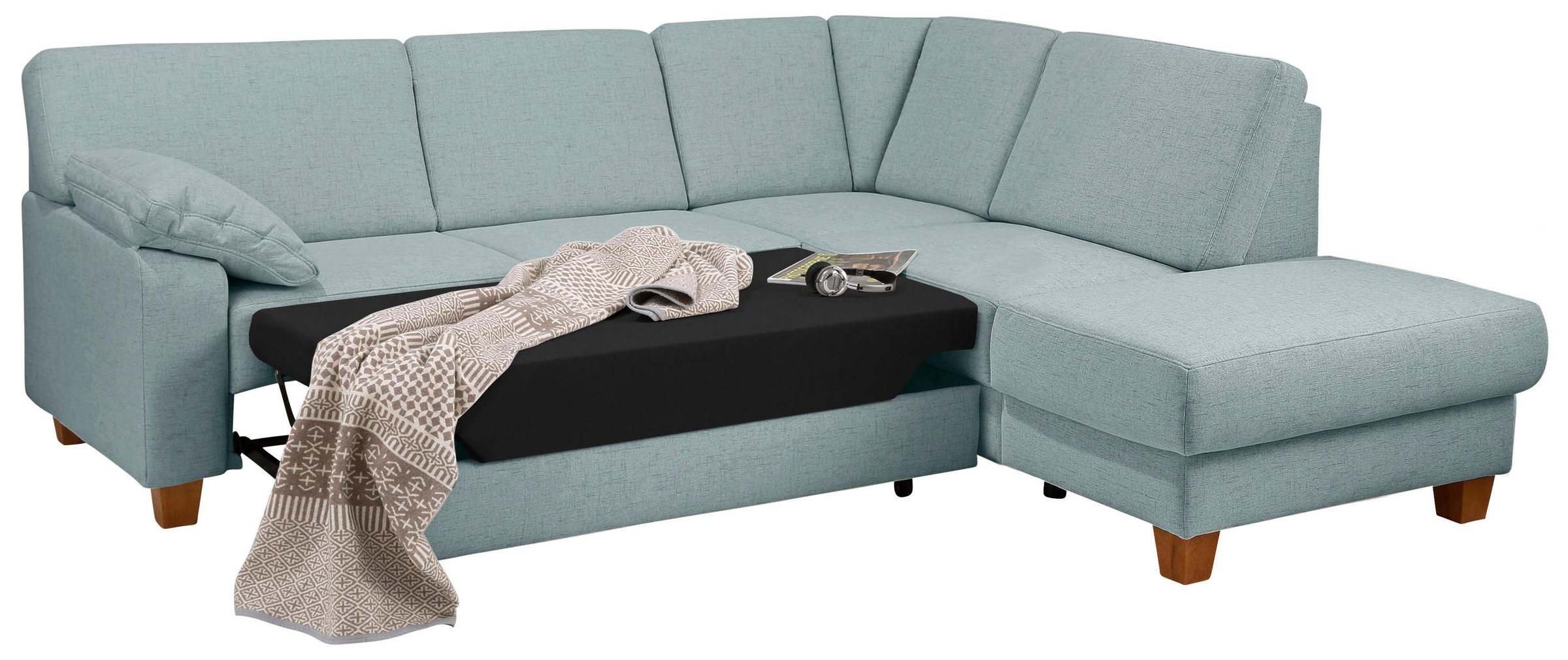 Home affaire Ecksofa »Belfort L-Form«, mit Federkern, wahlweise mit Bettfunktion und Stauraum