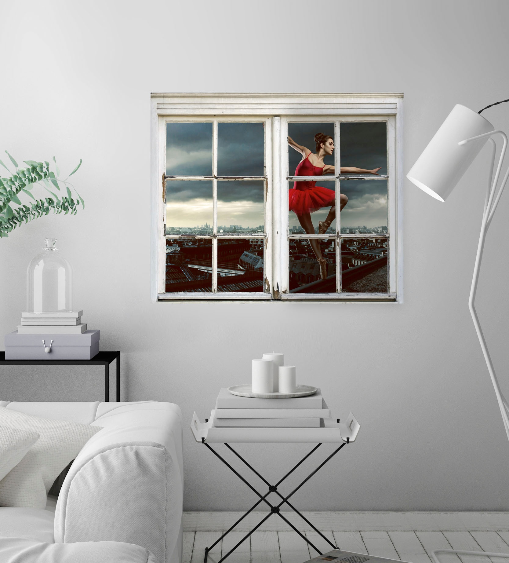 queence Wandsticker »Ballerina« Wandsticker, Wandbild, selbstklebend, Ballett, Tanzen