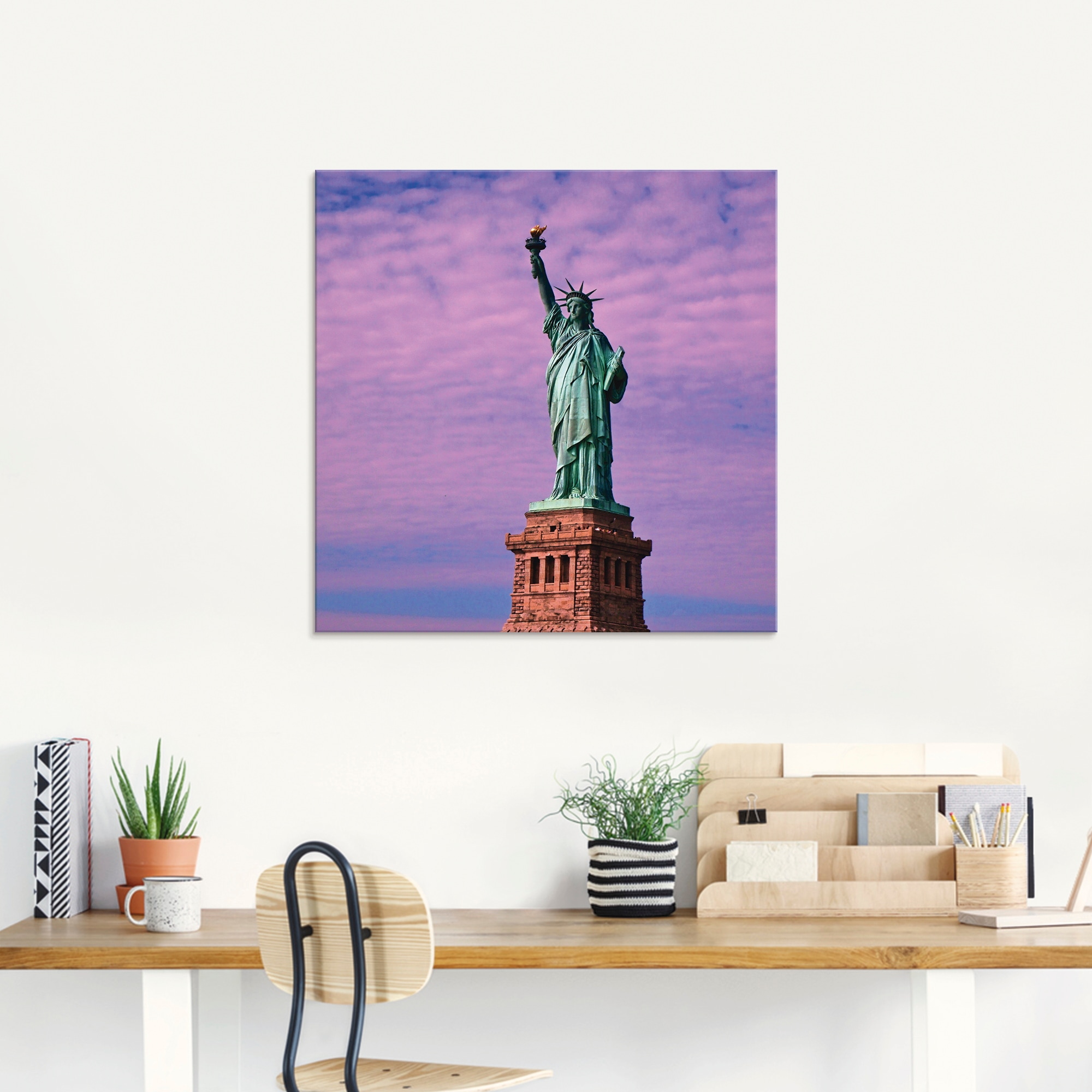 Artland Glasbild »Freiheitsstatue« Amerika 1 Stk. tlg. in verschiedenen Größen