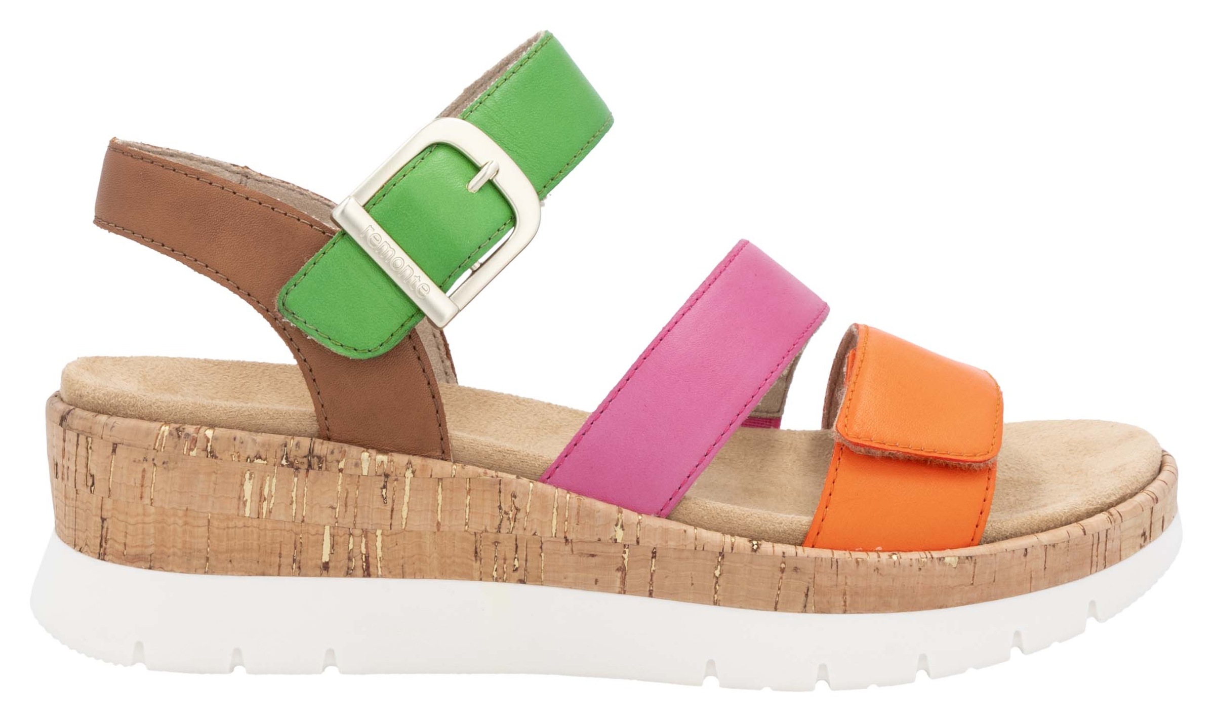 Remonte Keilsandalette, Riemchensandale, Sommerschuh, Bequemschuh mit Zierschnalle