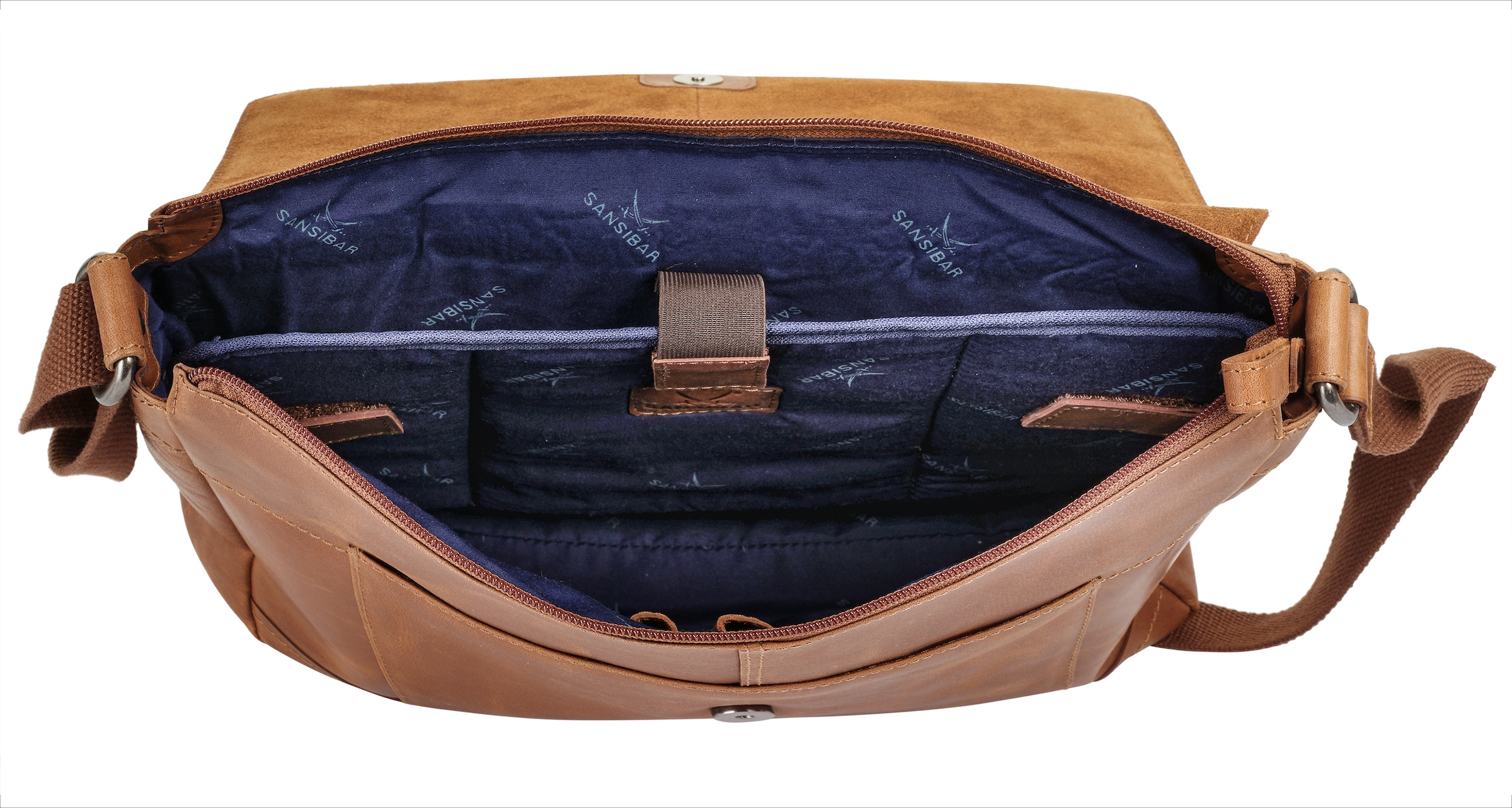 Sansibar Messenger Bag, echt Leder