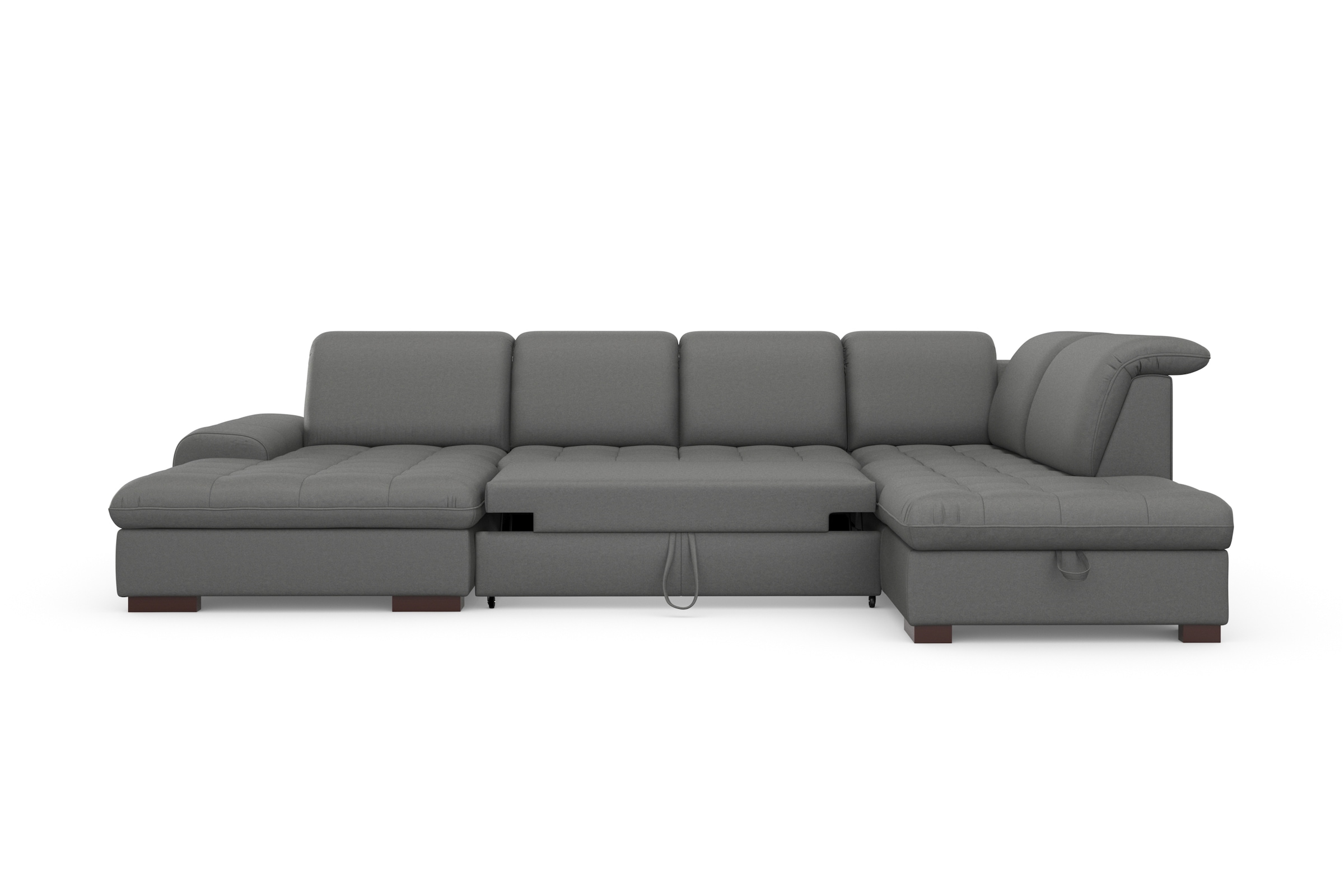 sit&more Wohnlandschaft »Luxor U-Form«, wahlweise mit Bettfunktion, Bettkasten und Kopfteilverstellung