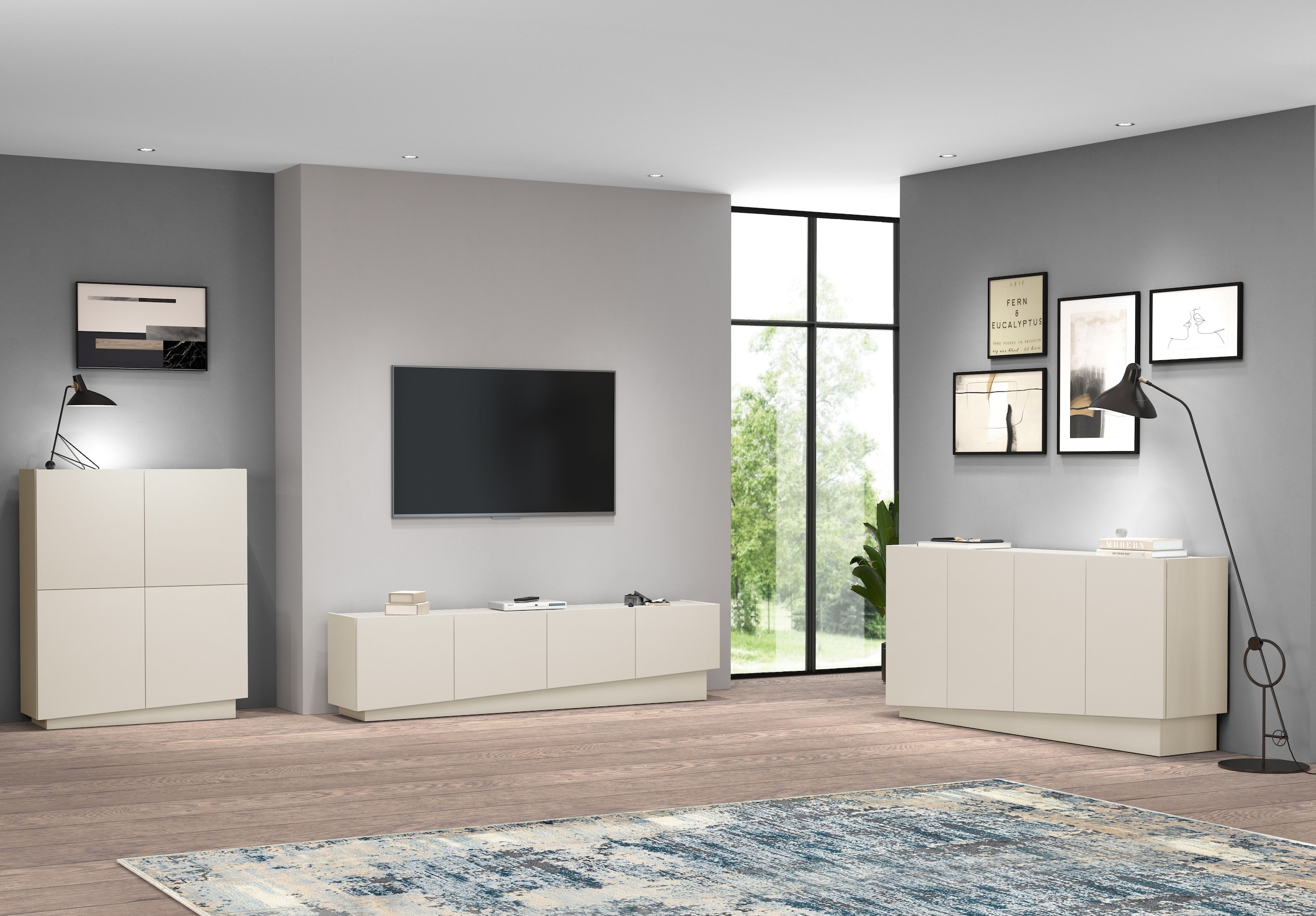 INOSIGN Lowboard »VELA, Lowboard, Breite 180 cm, Design mit schrägen Türen« 1 Stk. tlg. Made in Italy, Maße-B/T/H: 180x35x45, Lowboard, TV-Board, TV-Kommode