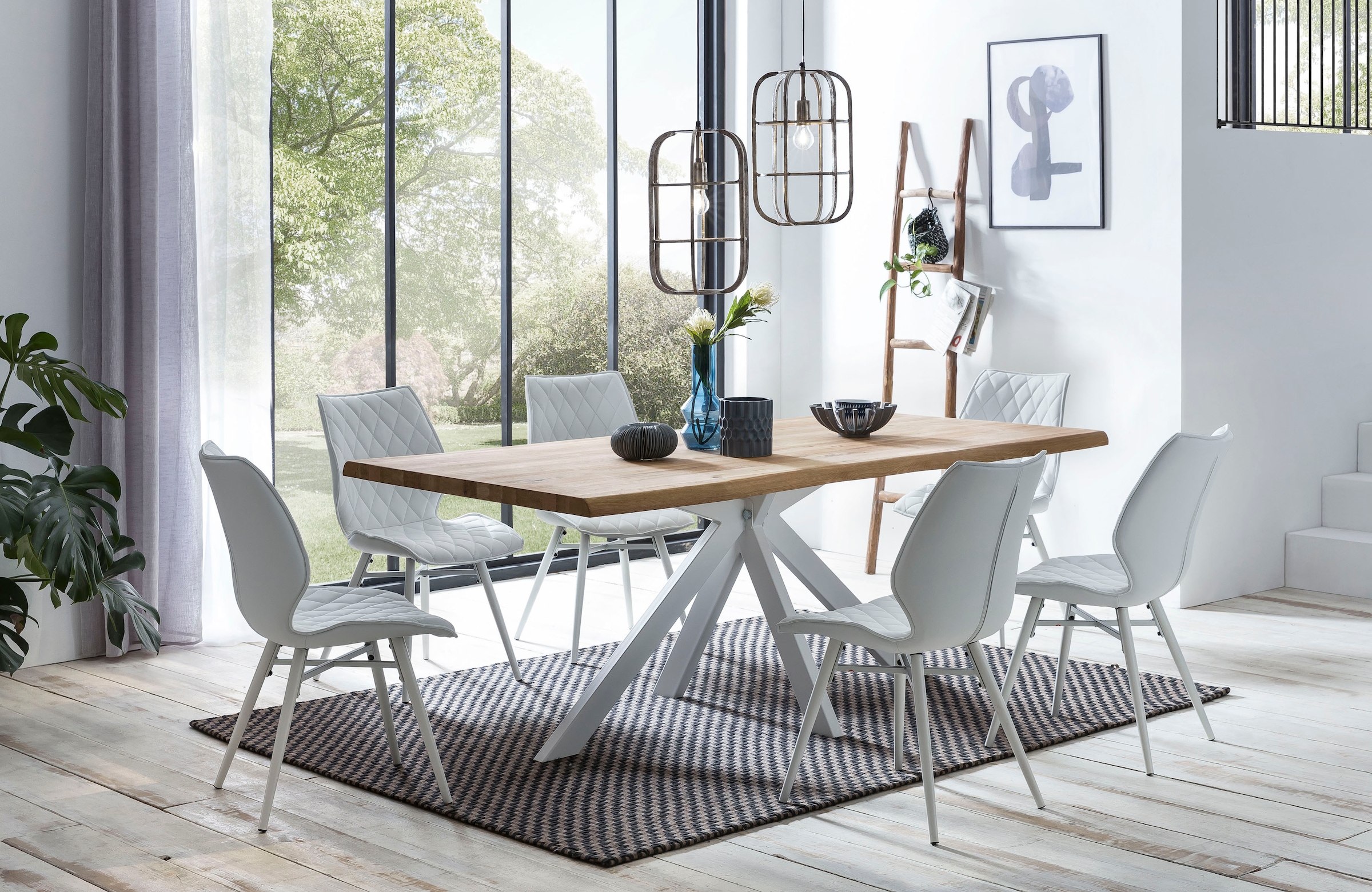 Home affaire Esstisch "Tristan natur" mit echter Baumkante
