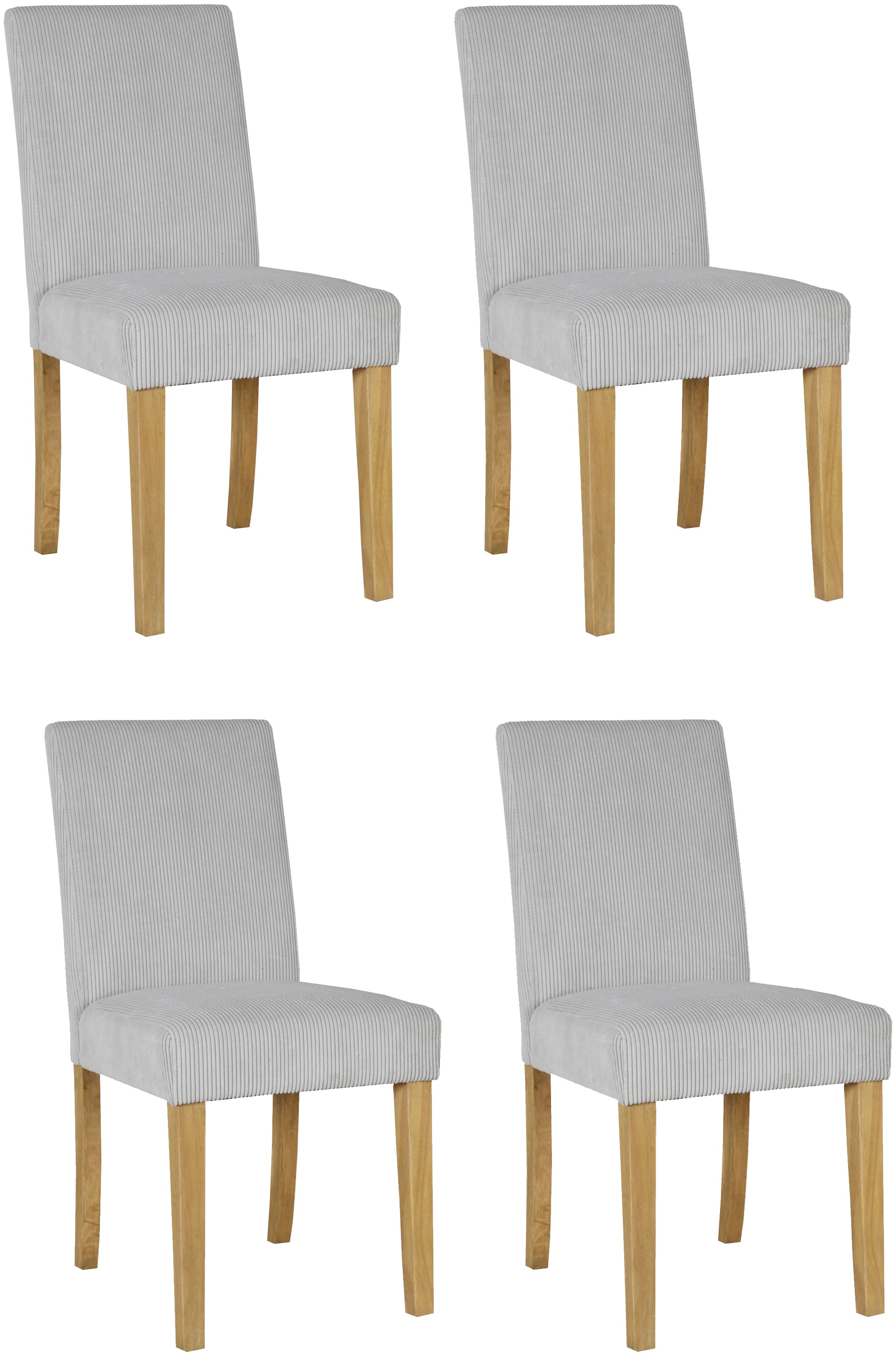 Home affaire Esszimmerstuhl »Winikon, TOPSELLER!«, (Set), 4 St., Cord, Massivholzgestell, moderner Cordbezug, bequem gepolstert