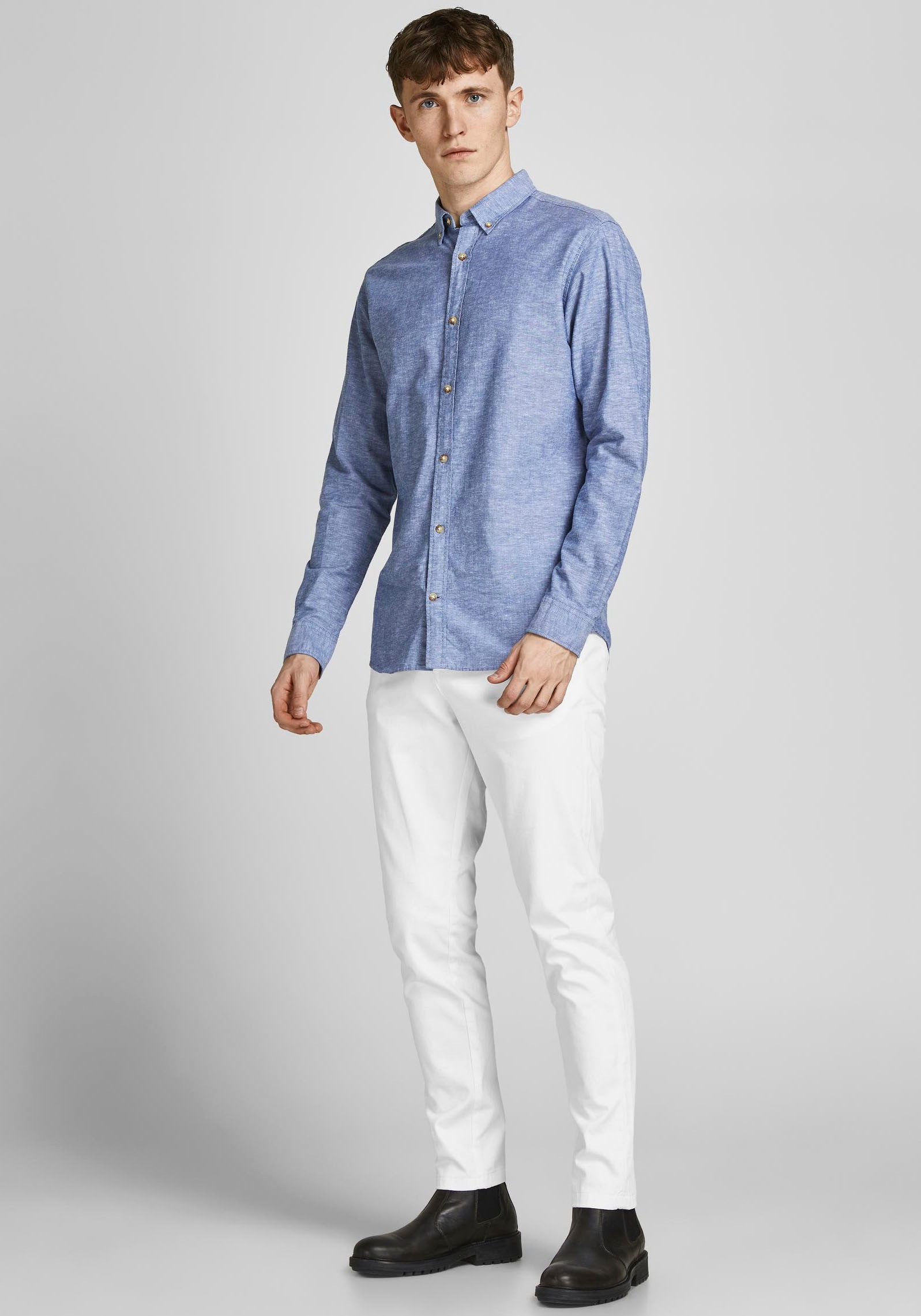 Jack & Jones Chinos »JPSTMARCO mit Stretchkomfort und schmalem Bein«, mit Reißverschluss