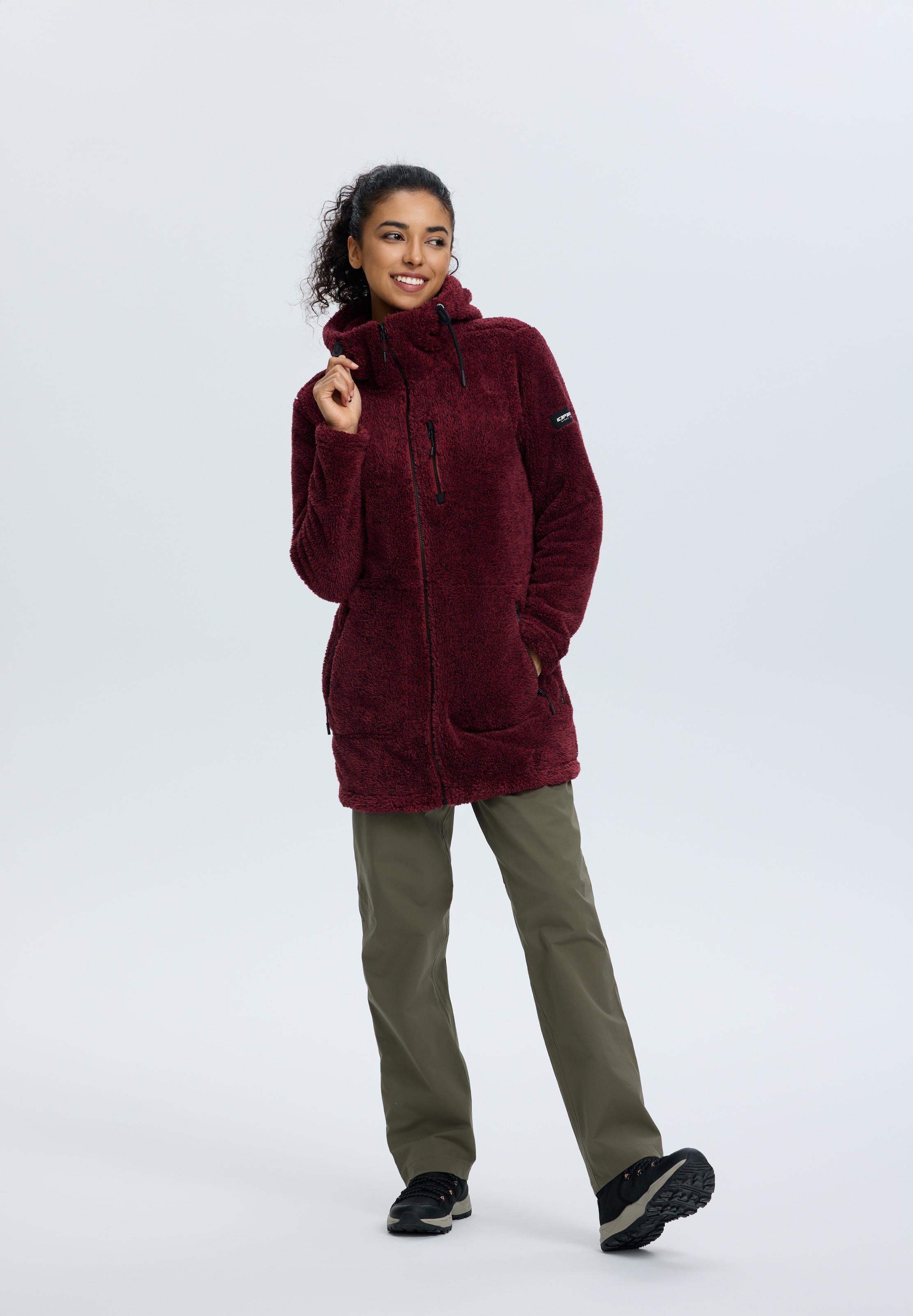 Icepeak Fleecejacke »ICEPEAK CHELLES« mit verstellbarer Kapuze, schnell trocknend, aus Polyester