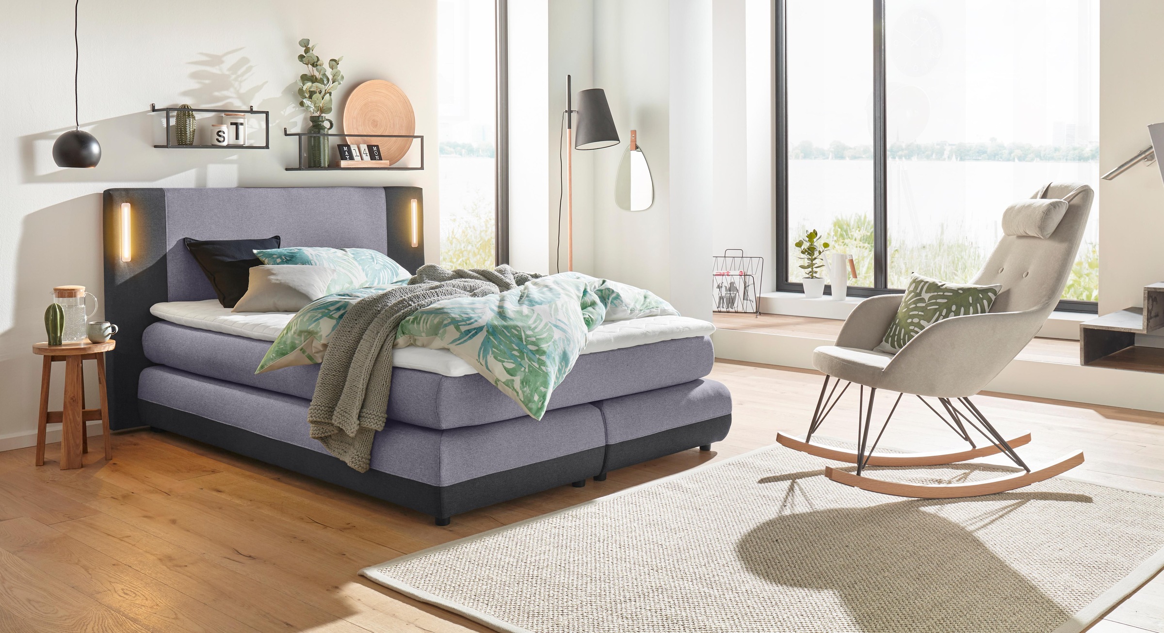 COLLECTION AB Boxspringbett »Abano«, inkl. Topper und LED-Beleuchtung kaufen