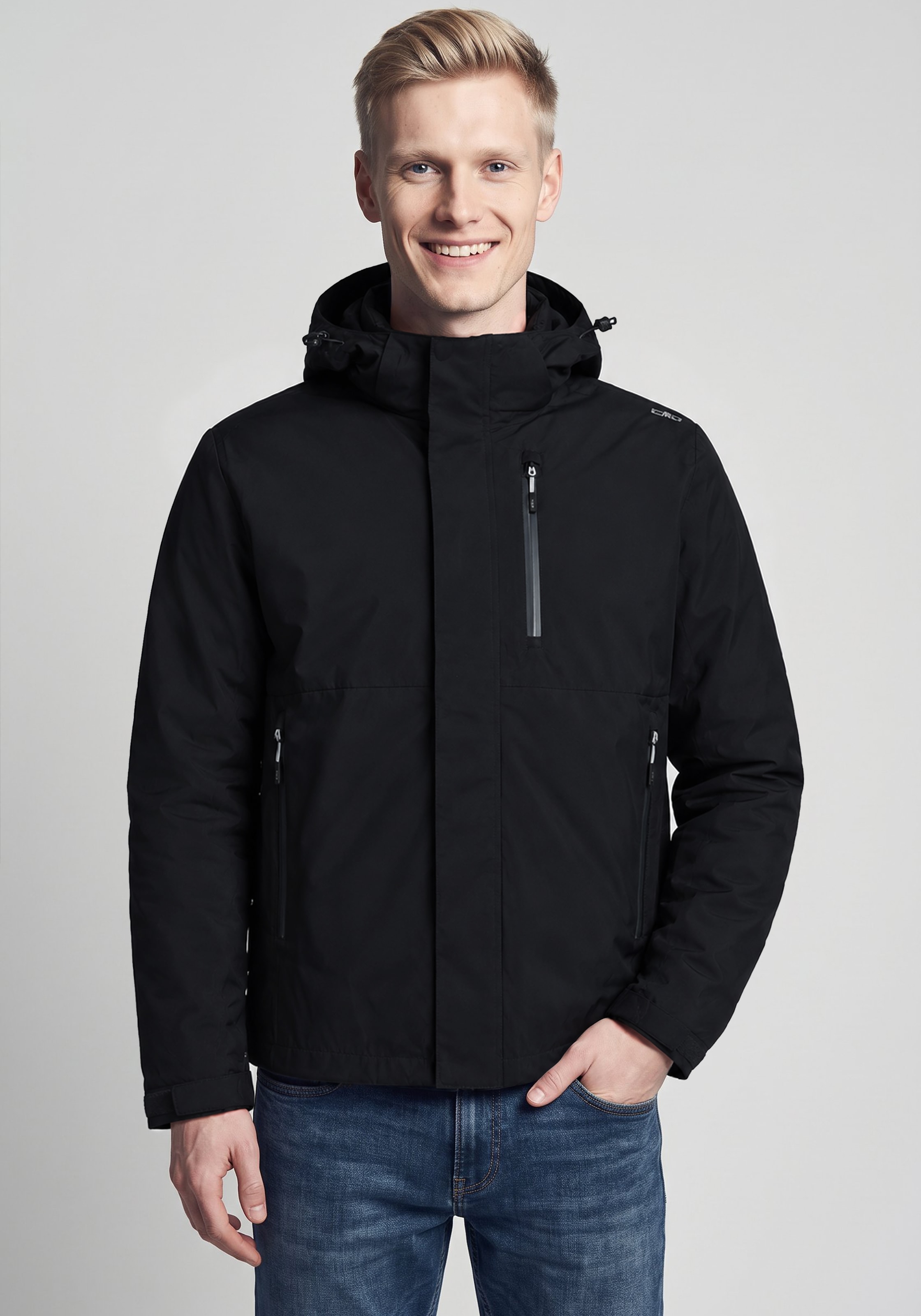 CMP 3-in-1-Funktionsjacke »MAN JACKET ZIP HOOD DETACHABLE INN.JACKET« 2 Stk. tlg. mit Kapuze 2-teiliges Design, mit herausnehmbarer Innenjacke, sportlicher Stil