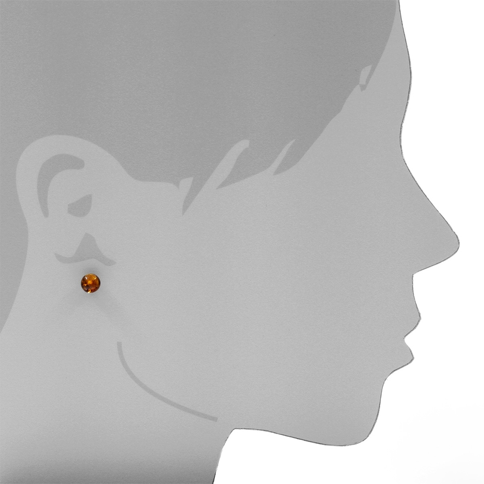 OSTSEE-SCHMUCK Paar Ohrstecker »- Klassisch 6 mm - Gold 585/000 - Bernstein«