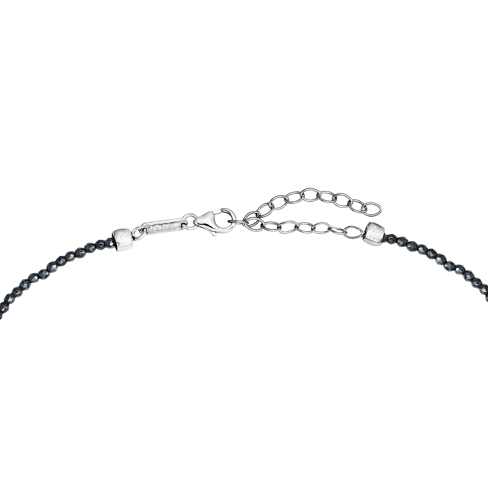 Julie Julsen Collierkettchen »925/- Sterling Silber rhodiniert Hämatit grau 43 cm«