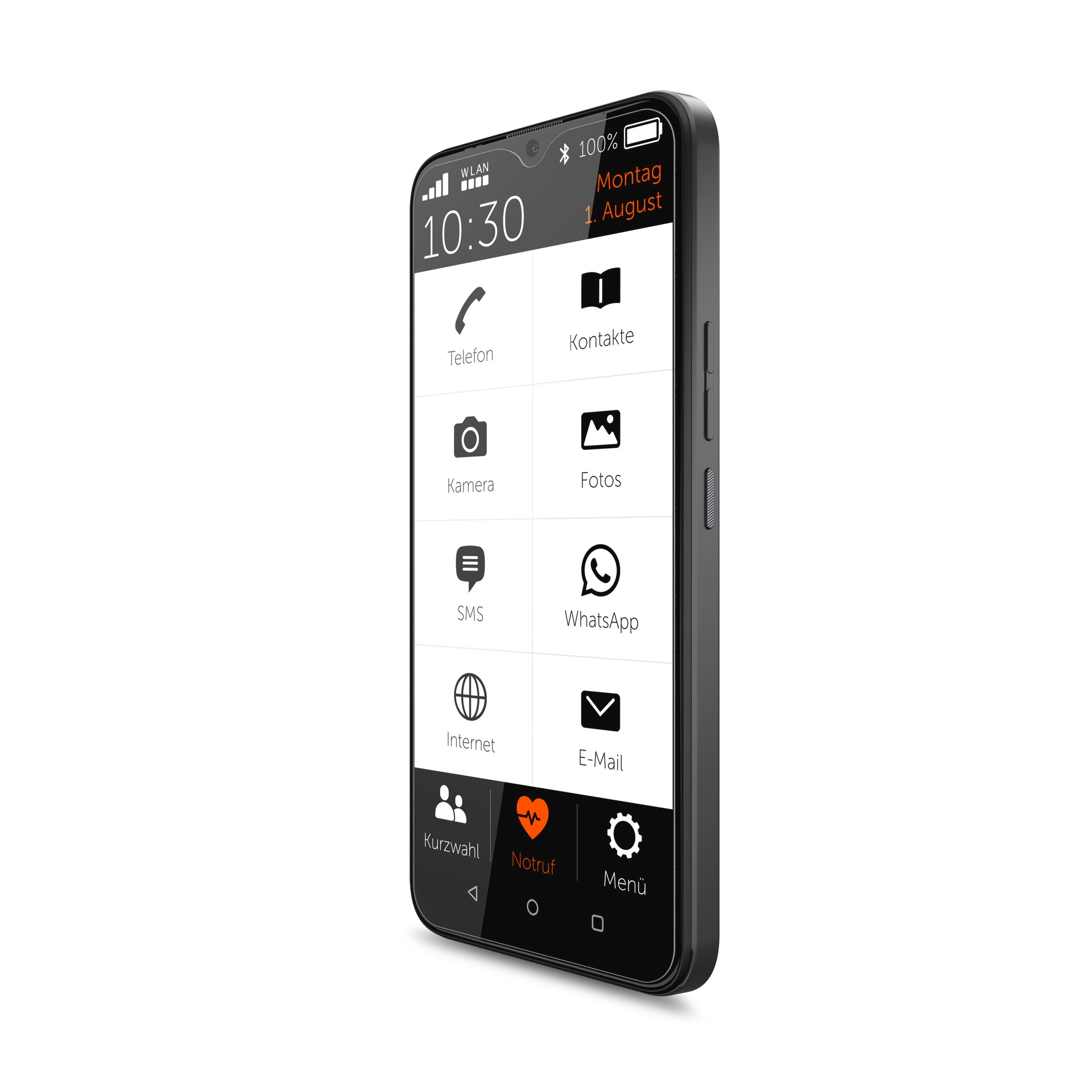 Gigaset Smartphone »GS5 Senior«, Grau, 16 cm/6,3 Zoll, 64 GB Speicherplatz, 48 MP Kamera