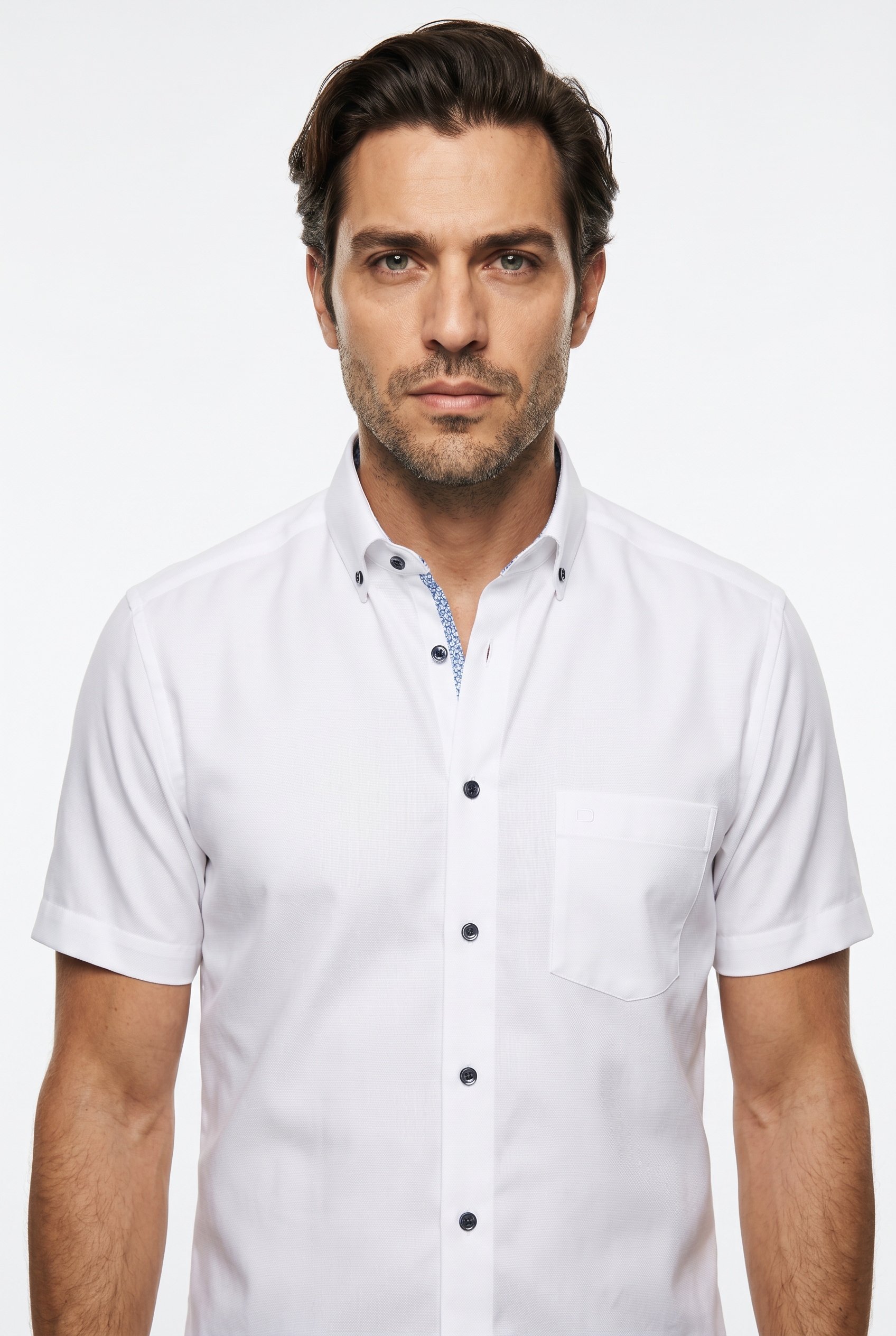 OLYMP Kurzarmhemd »Luxor« Businesshemd, modern fit, Button-down-Kragen