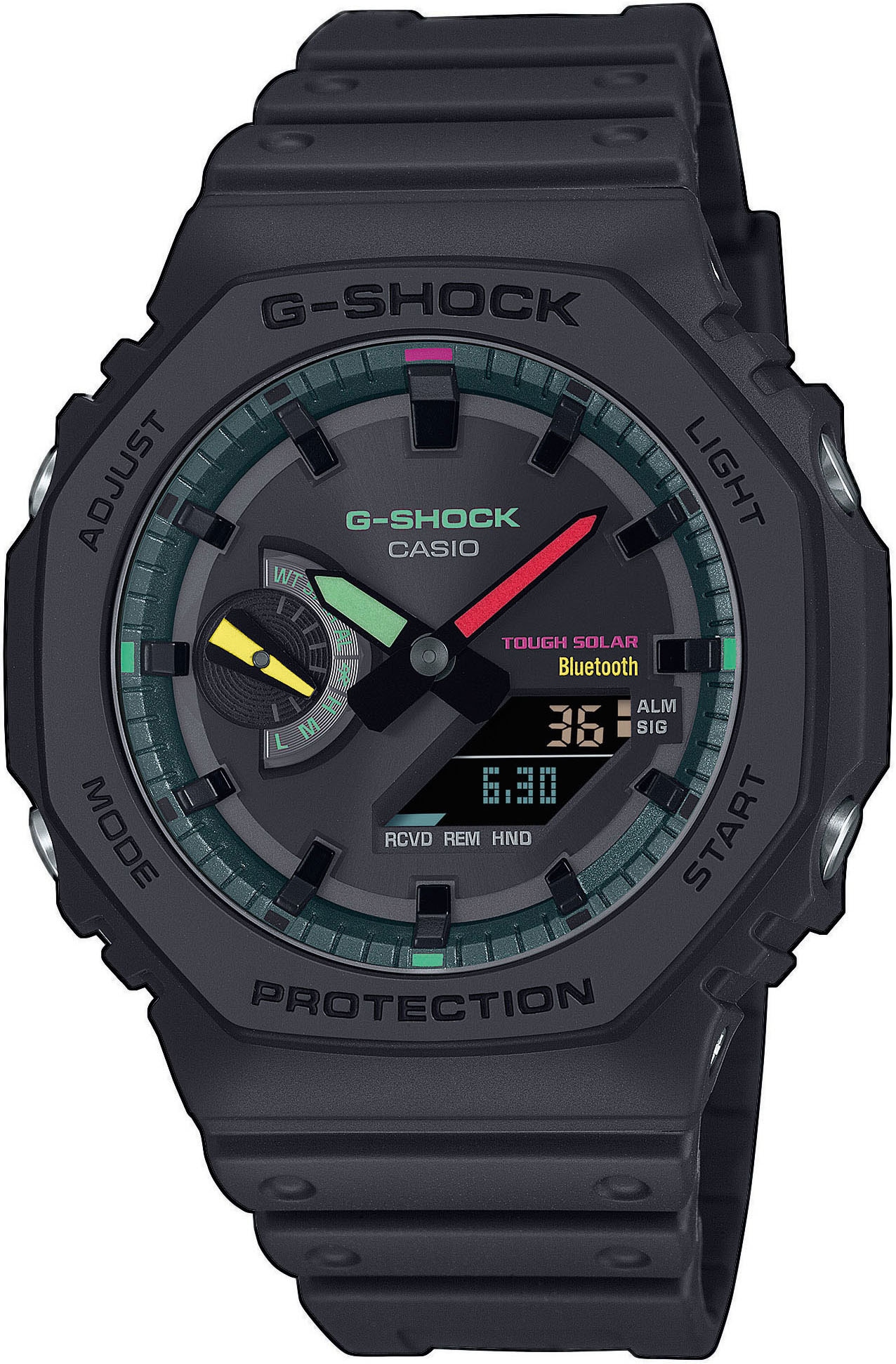 CASIO G-SHOCK Smartwatch, Armbanduhr, Herrenuhr, Bluetooth, Super Illuminator, Flight Log Memory)