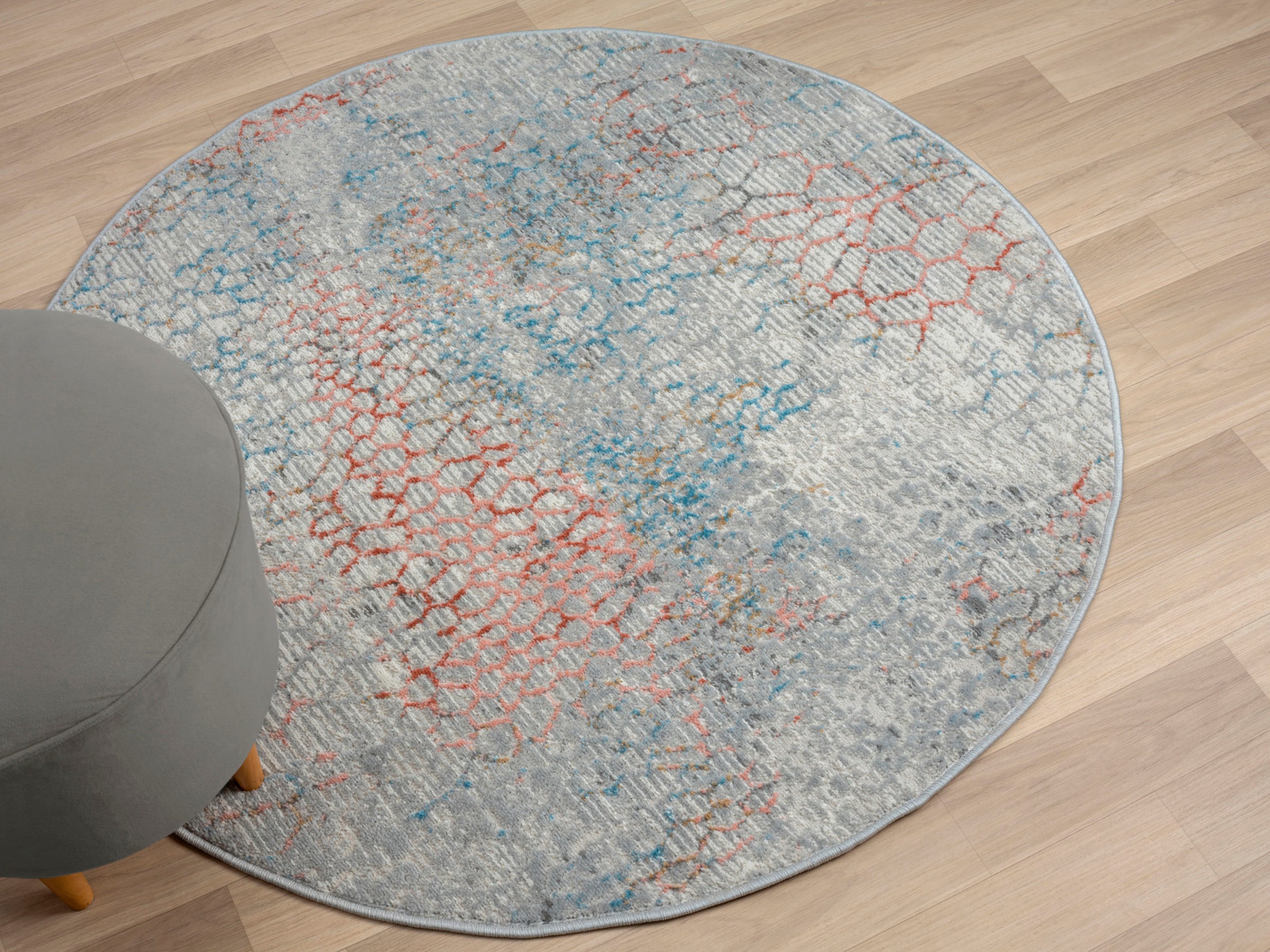 Myflair Möbel & Accessoires Teppich »My Roots« rund 8 mm Höhe Kurzflor, Retro-Design, besonders weich durch Microfaser