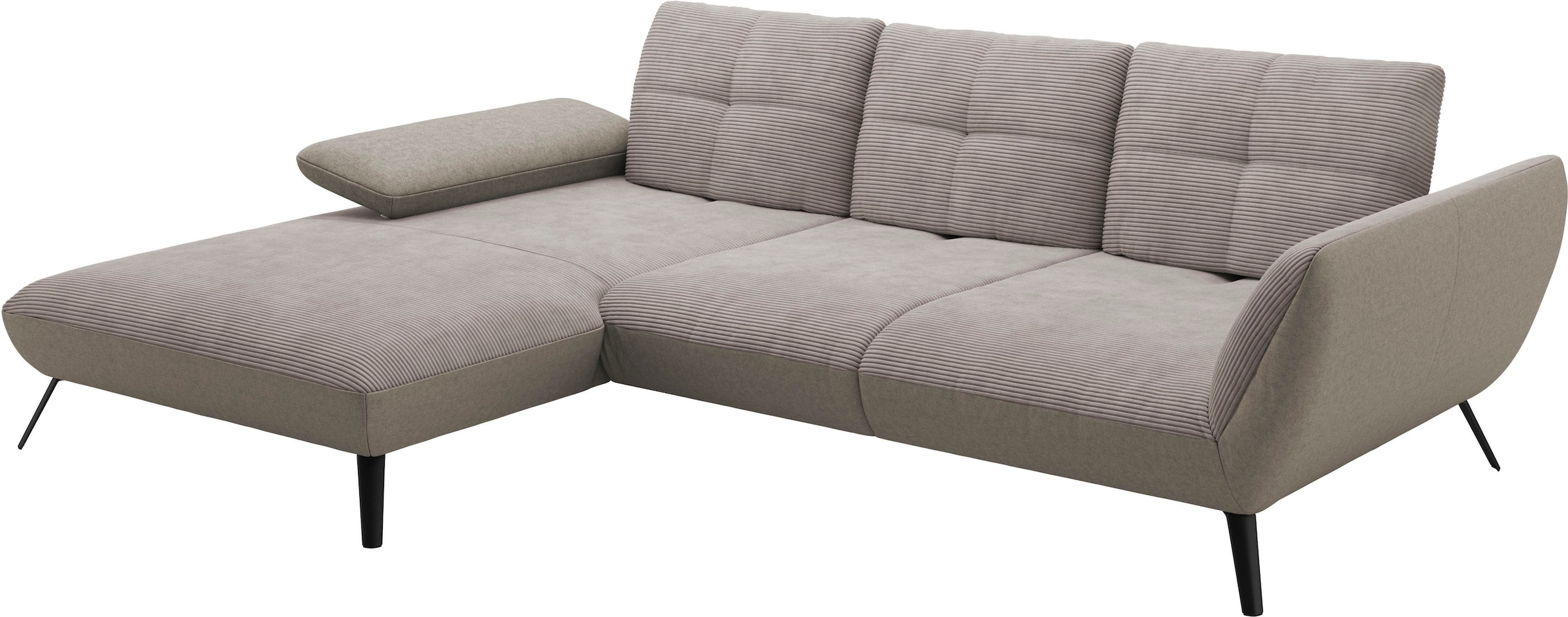 Places of Style Ecksofa »Mikado L-Form«, inkl. Sitztiefenverstellung und Armteilverstellung