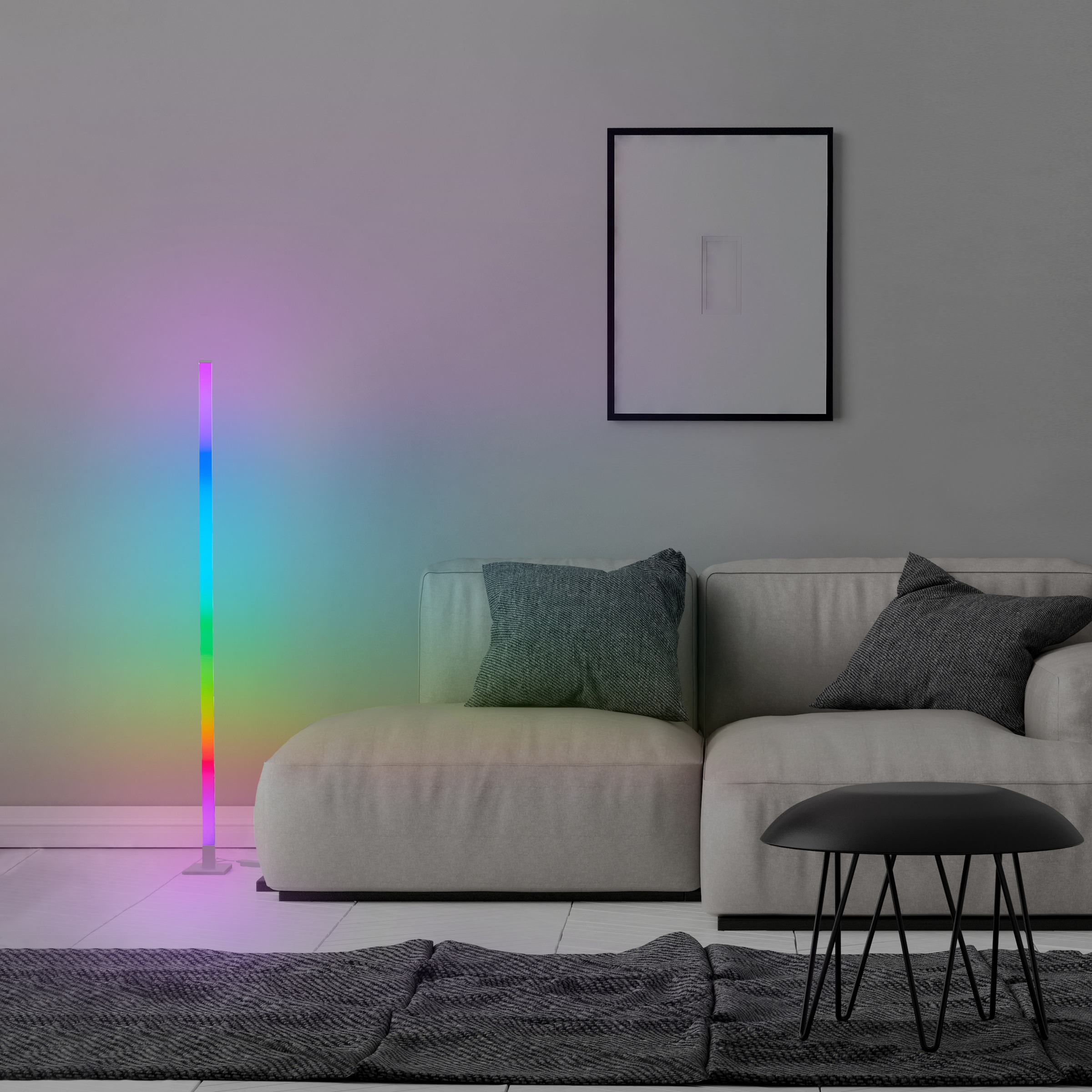 BreLight LED Stehlampe »Neele LED Stehleuchte«, 150 cm, digitales RGB, Musiksensor, zerlegt mit Aufbauanleitung