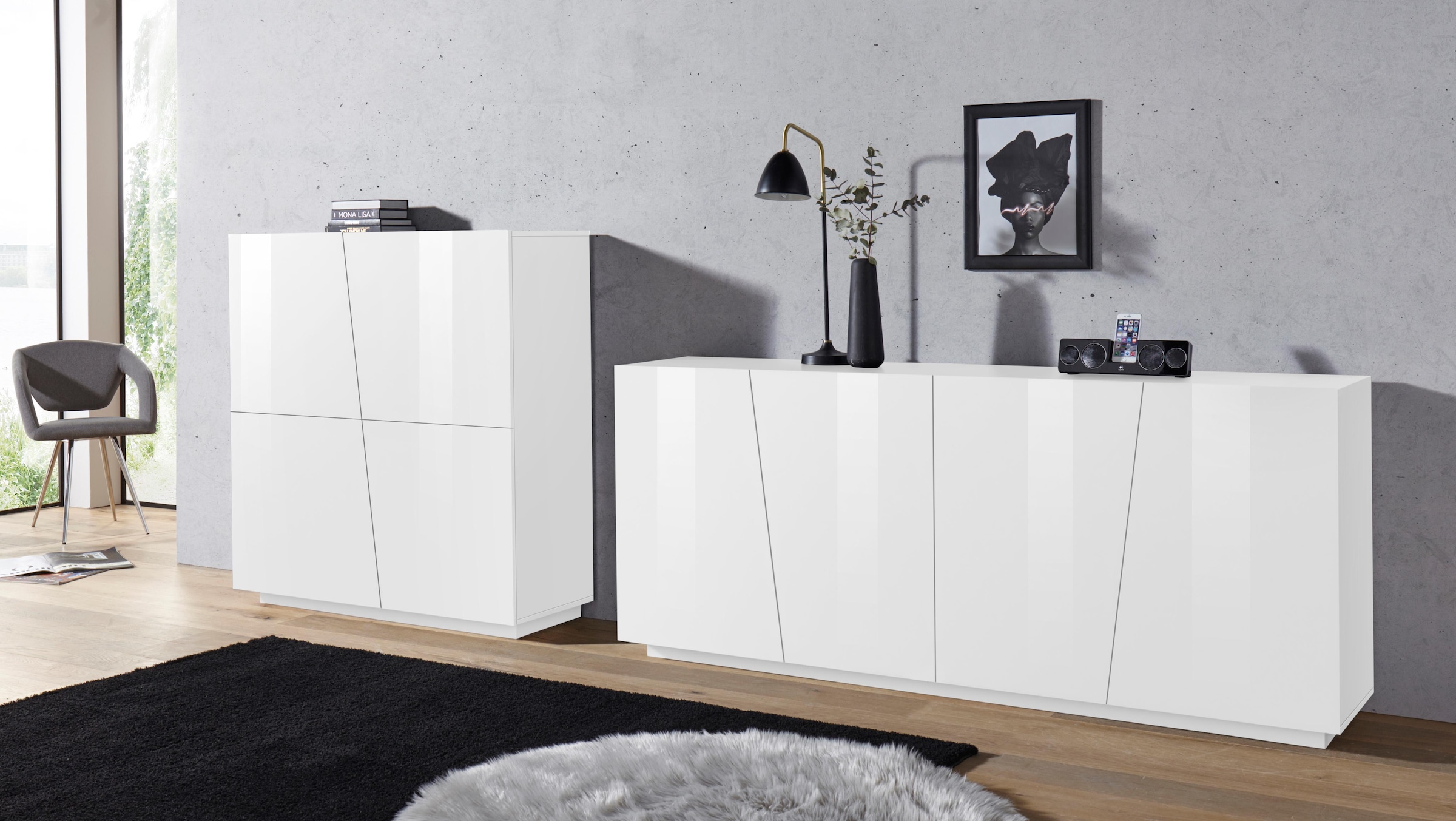 INOSIGN Sideboard »Vega«, Kommode mit 4 Türen, Breite 200 cm