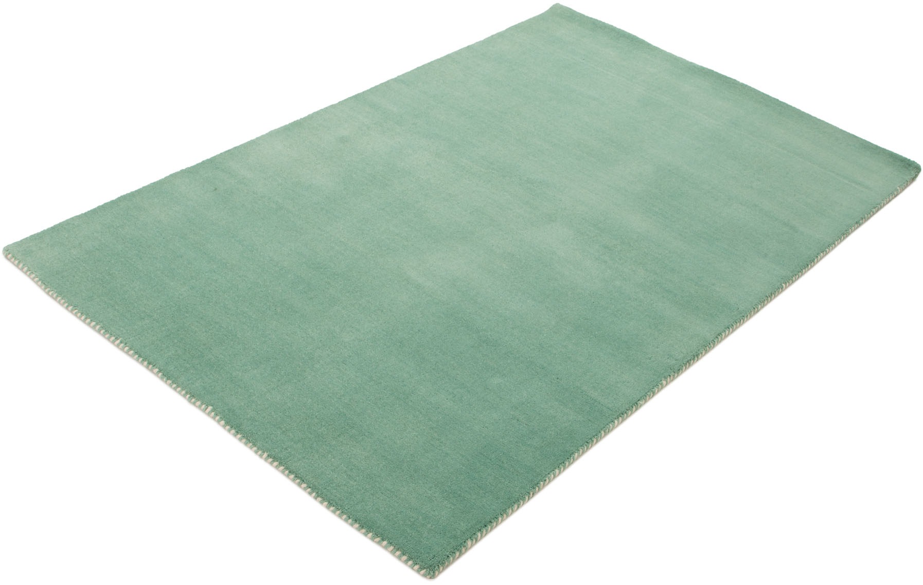 carpetfine Wollteppich »Gabbeh Lola Uni«, rechteckig, 14 mm Höhe, mit natürlichem Pflanzenmaterial von Hand gewebt, auch in Rund