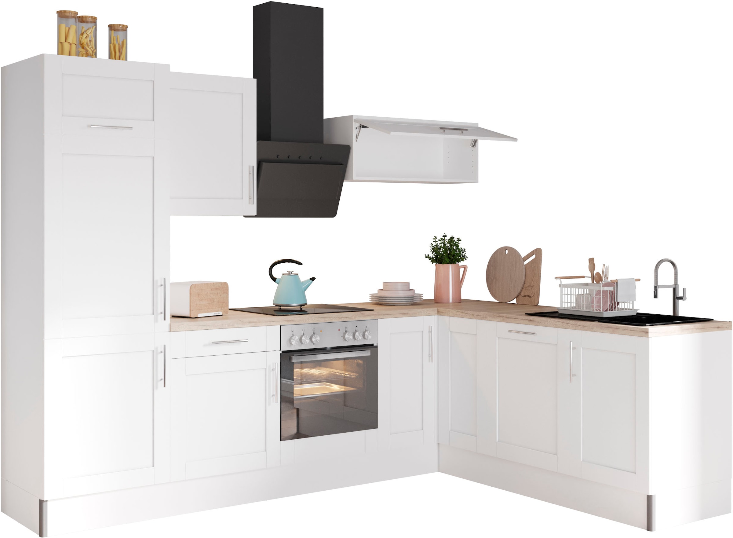 OPTIFIT Küche »Ahus«, 200 x 270 cm breit, ohne E-Geräte, Soft Close  Funktion, MDF Fronten bequem bestellen | Umbauschränke
