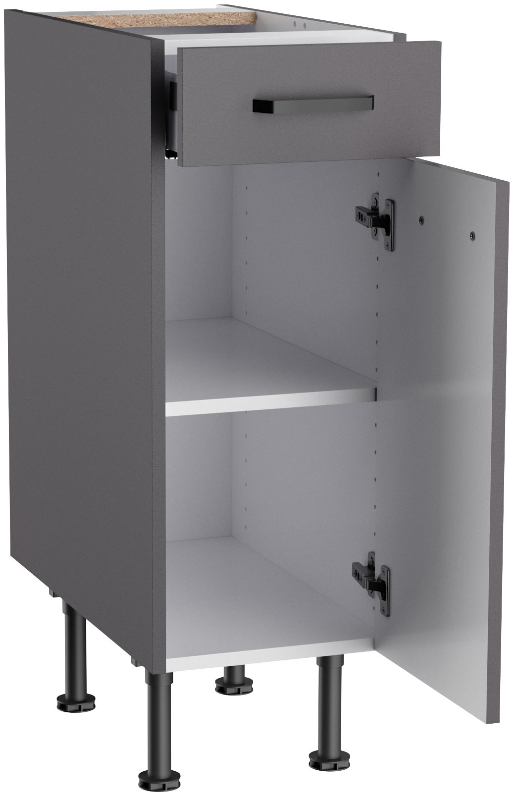 KOCHSTATION Unterschrank »KS-Paula« 30 cm breit, 87 cm hoch, mit 1 Schubkasten, 1 Tür, 1 Einlegeboden