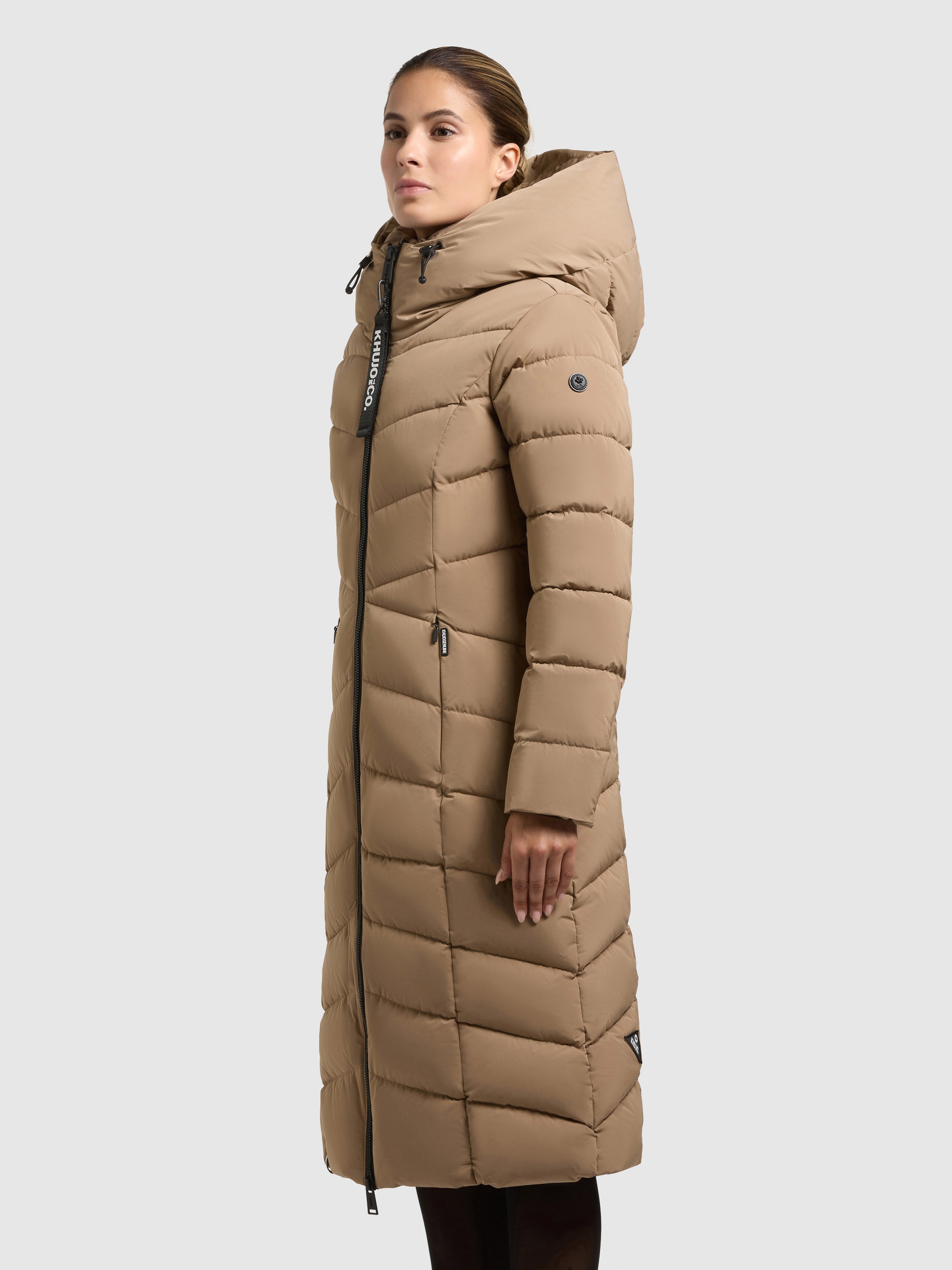 khujo Steppmantel »FISKA«, Kapuze mit elastischem Kordelzug
