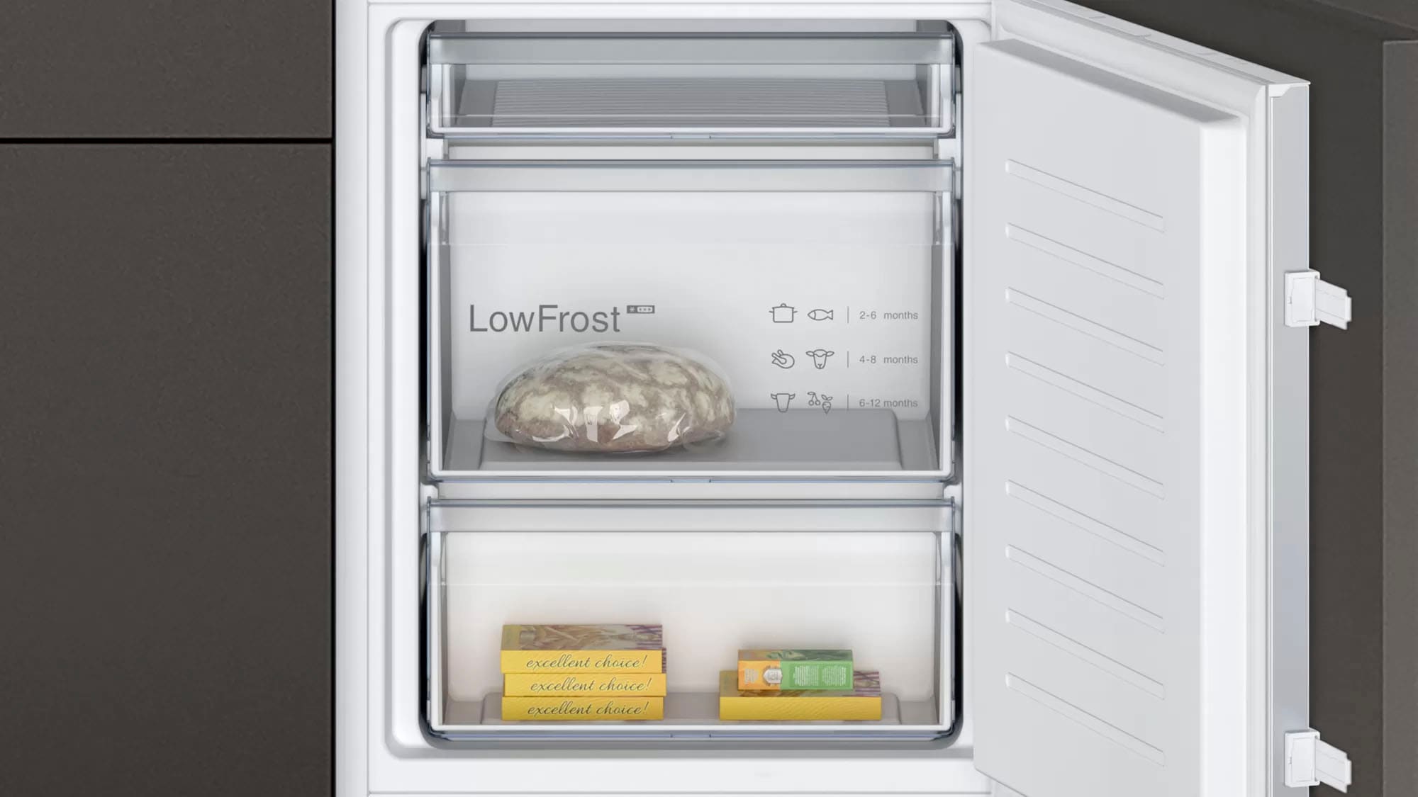 NEFF Einbaukühlgefrierkombination N 30 »KI5861SE0«, Fresh Safe: Schublade für flexible Lagerung von Obst & Gemüse