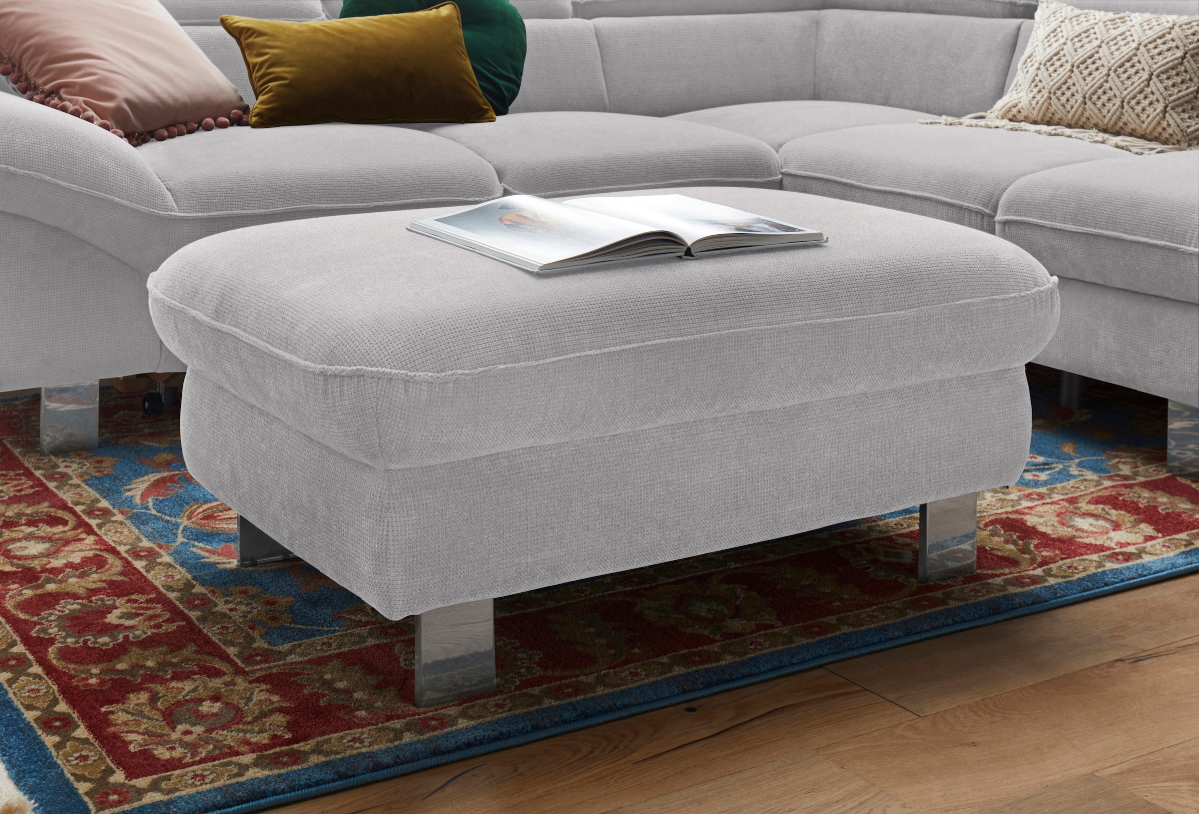 COTTA Polstergarnitur »Driver L-Form«, (Set, 2 tlg.), Set bestehend aus: Ecksofa mit Kopfteilverstellung & Hocker