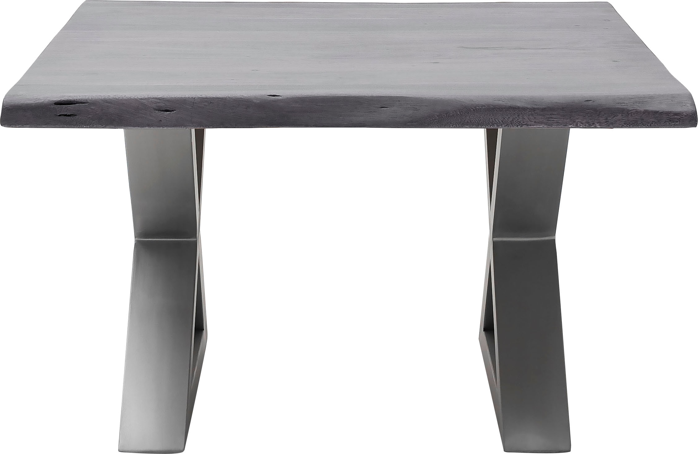 MCA furniture Couchtisch »Cartagena«, Couchtisch Massivholz mit Baumkante und natürlichen Rissen und Löchern