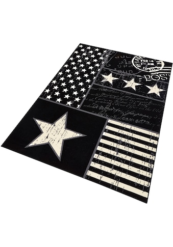 HANSE Home Teppich »Patchwork Stars«, rechteckig, 9 mm Höhe, Kurzflorteppich, Sterne... kaufen