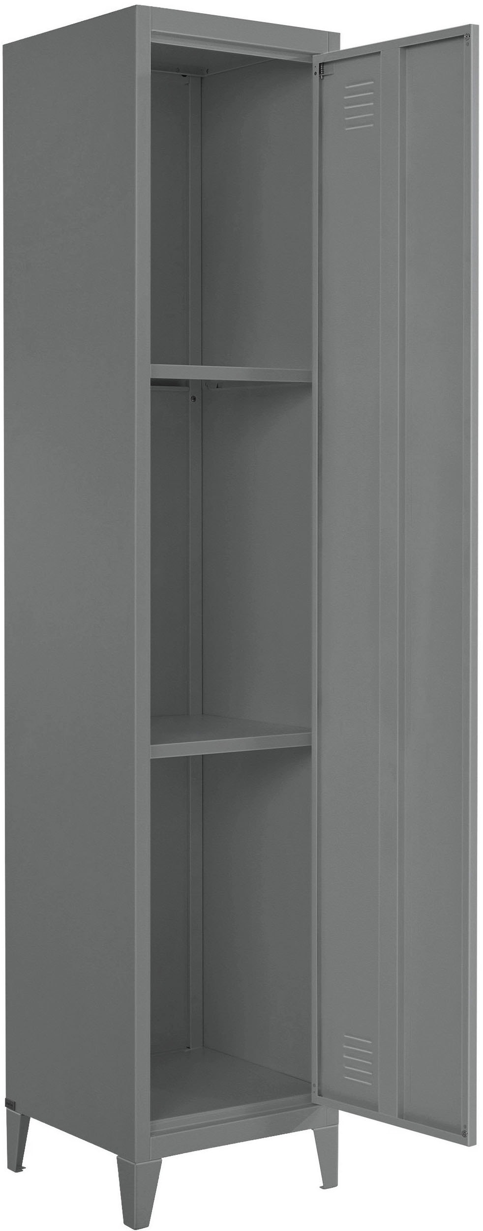 andas Garderobenschrank »Jensjorg, Mehrzweckschrank«, Hochschrank aus Metall, 2 x Einlegeböden hinter der Tür, Höhe 180 cm