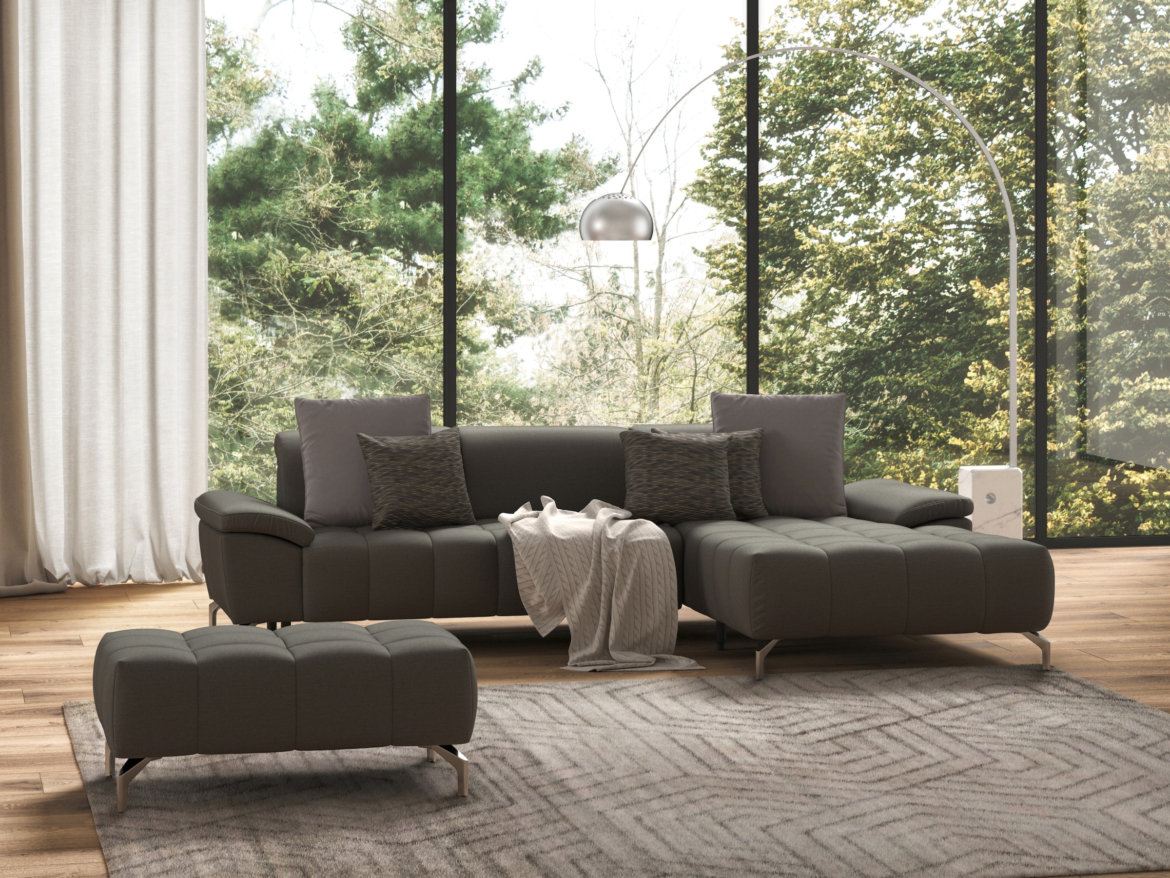 sit&more Hocker »Cool«, mit silberfarbenen Füßen