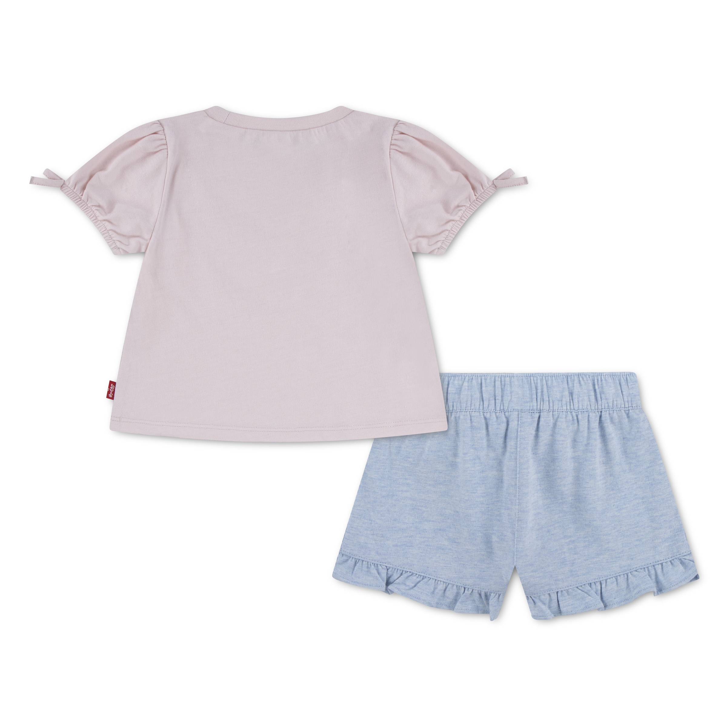 Levi's® Kids T-Shirt & Shorts »LVG BOW SLV TEE & BELTED SHORT SET« Set, 2 mit Herzapplikation, for Girls