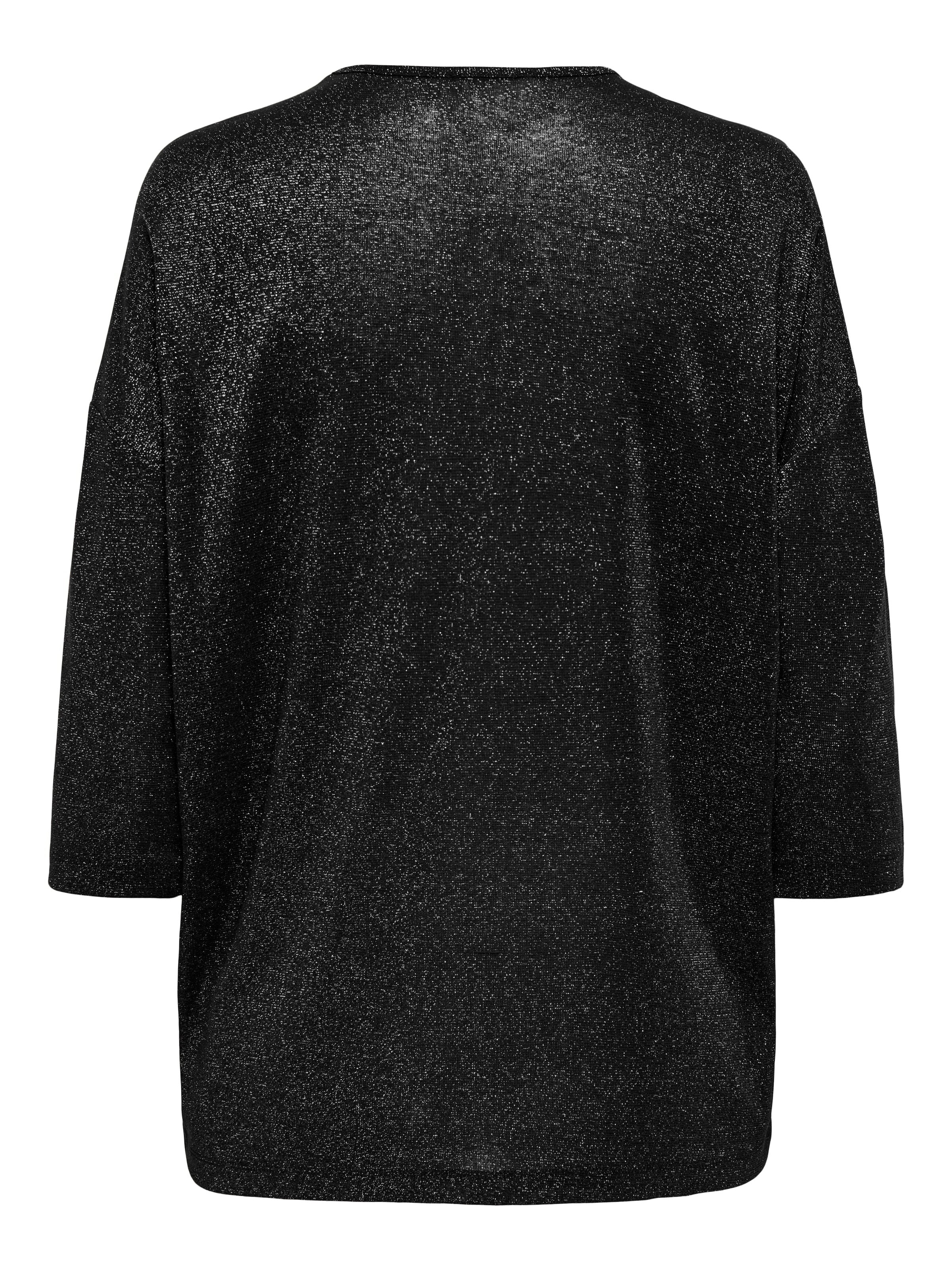 ONLY 3/4-Arm-Shirt »ONLSILVERY GLAMOUR LUREX 3/4 TOP JRS« mit Glitzer-Effekt