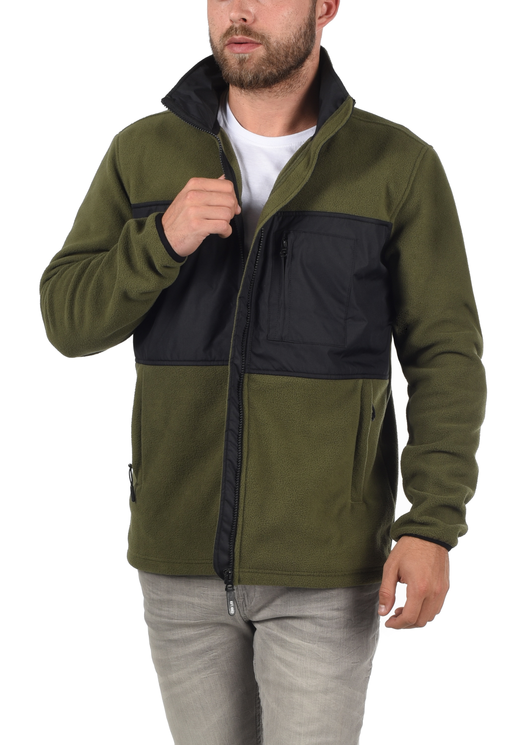 Indicode Fleecejacke »Fleecejacke IDBirch«, ohne Kapuze